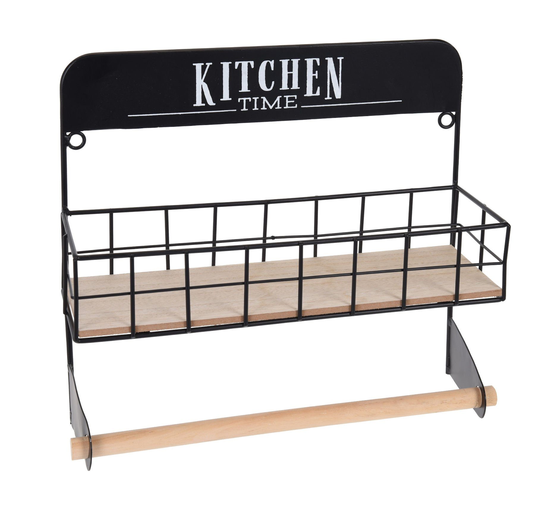 Spetebo Küchenregal Holz Küchenregal mit Küchenrollenhalter - 32 cm, Stück günstig online kaufen