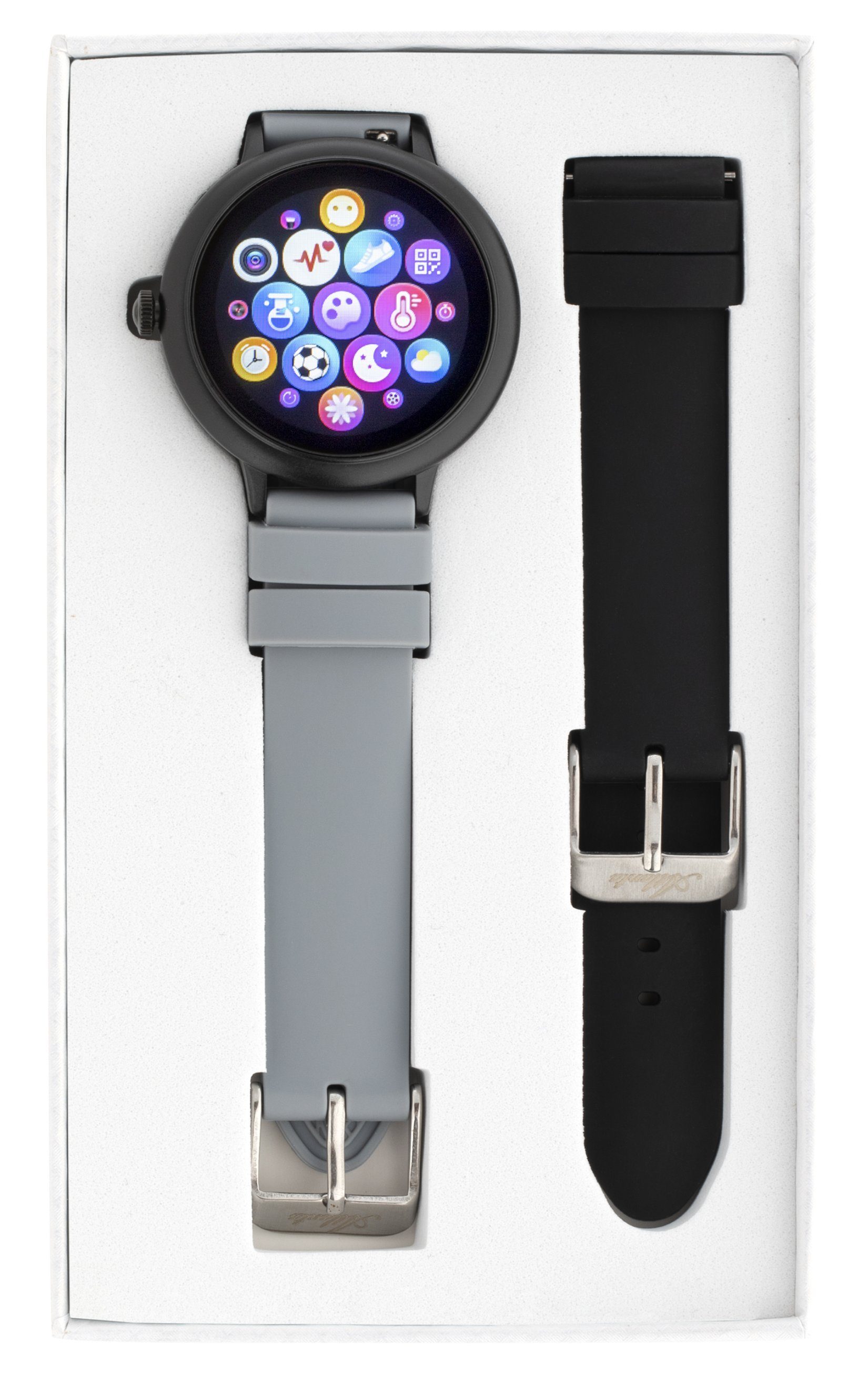 Atlanta Multifunktionsuhr Fitness Tracker/ mit Smartwatch schwarz/grau Wechselarmband