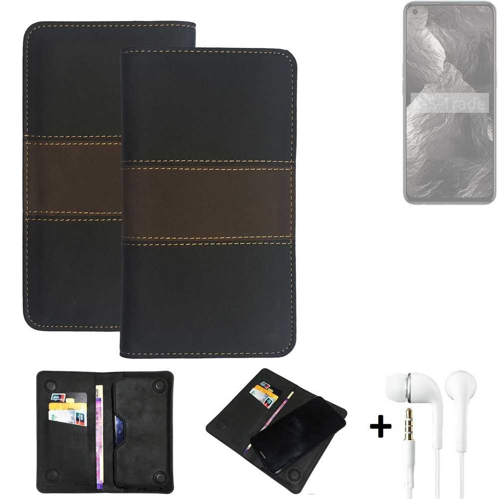 K-S-Trade Handyhülle für Realme GT Master Edition, Handyhülle + Kopfhörer Schutzhülle Walletcase Bookstyle Tasche
