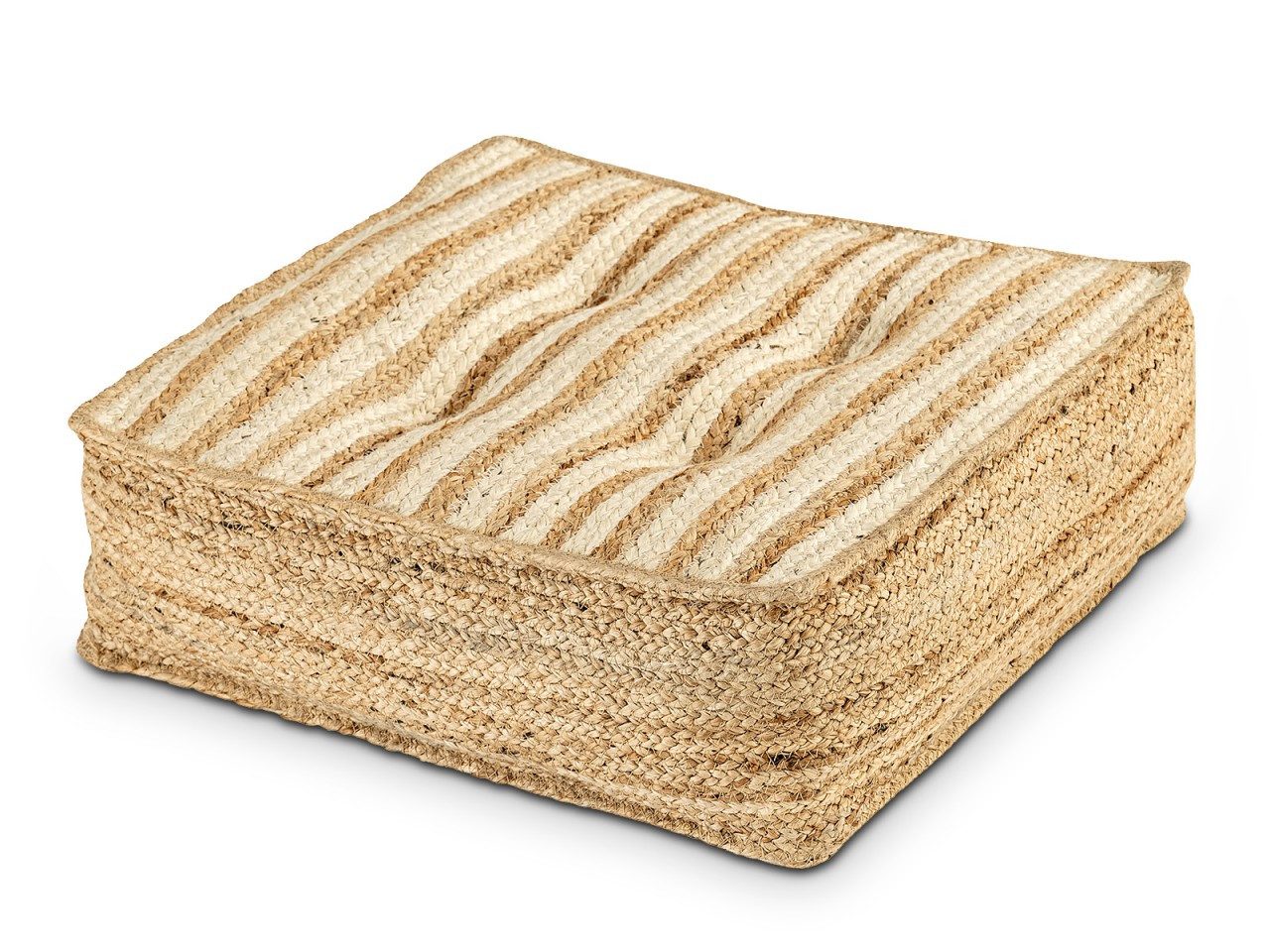 soma Stuhl Bodenkissen Jute 50x50cm Sitzkissen quadratisch Loungekissen natur Si, Dekoartikel Geschenke Deko