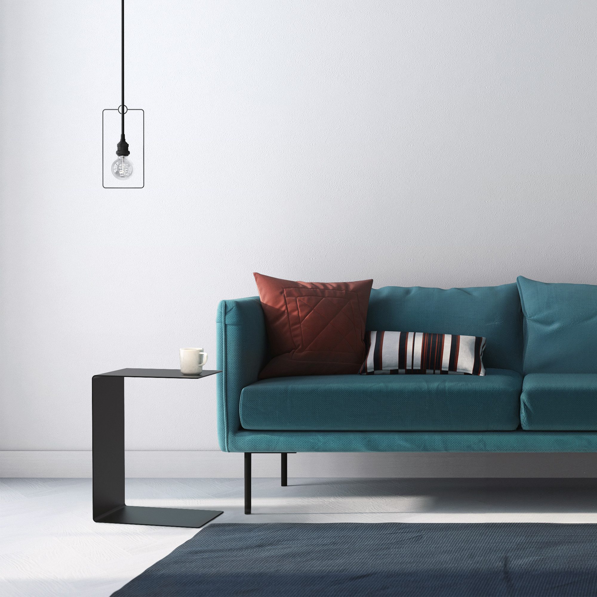 teileplus24 Beistelltisch Pico500 Metall Beistelltisch Couchtisch Beschicht günstig online kaufen