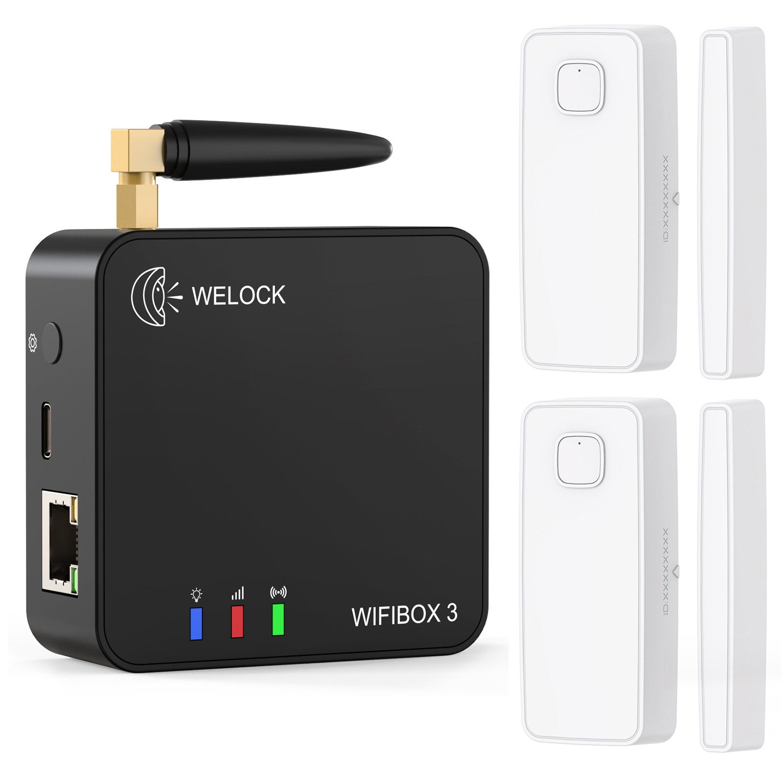 WE.LOCK Türschloss-Funksteuerung WELOCK WIFIBOX3 mit 2 Türmagnet für Fernentriegelung,Monitor und Alexa