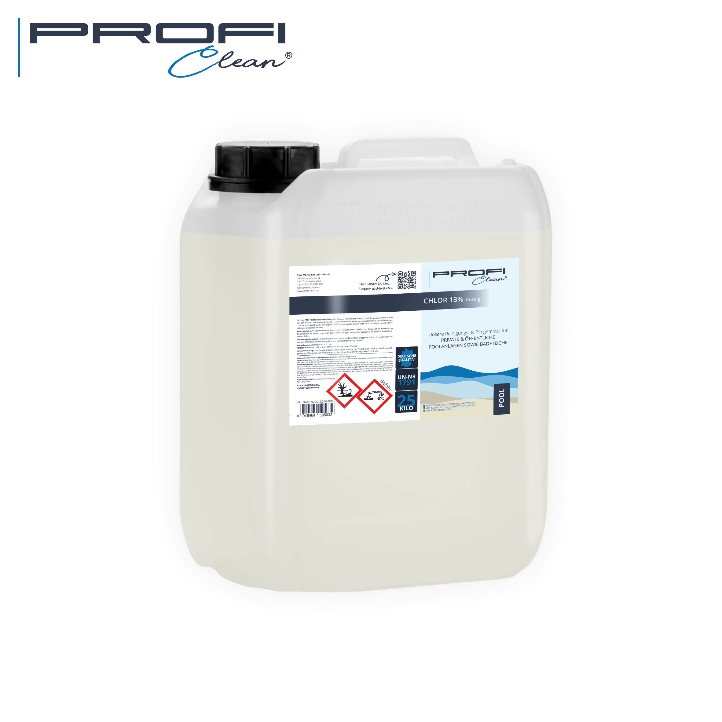 PROFI-clean® Poolpflege Chlor 13% Aktivchlor Flüssig günstig online kaufen