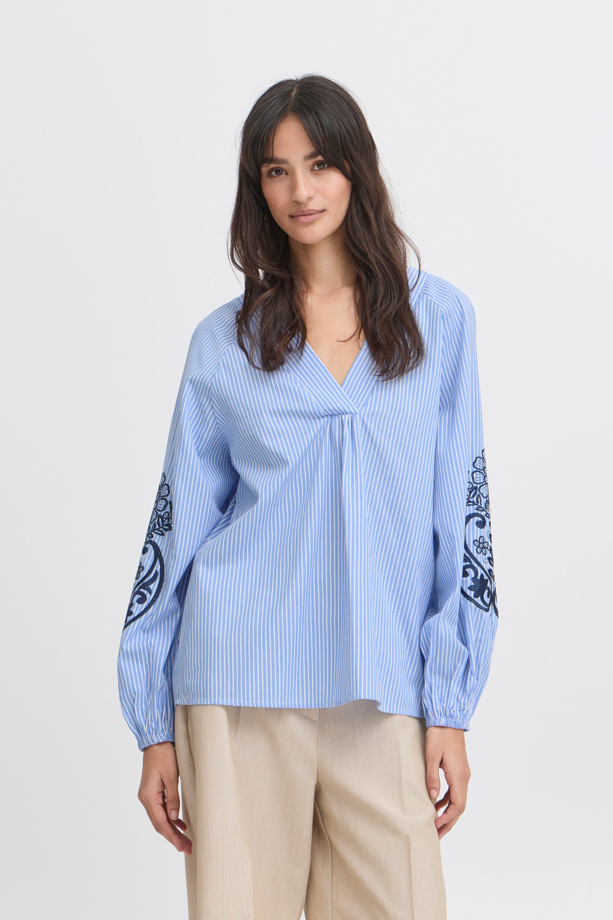 Langarmbluse Langarm-Bluse BYHEMMA