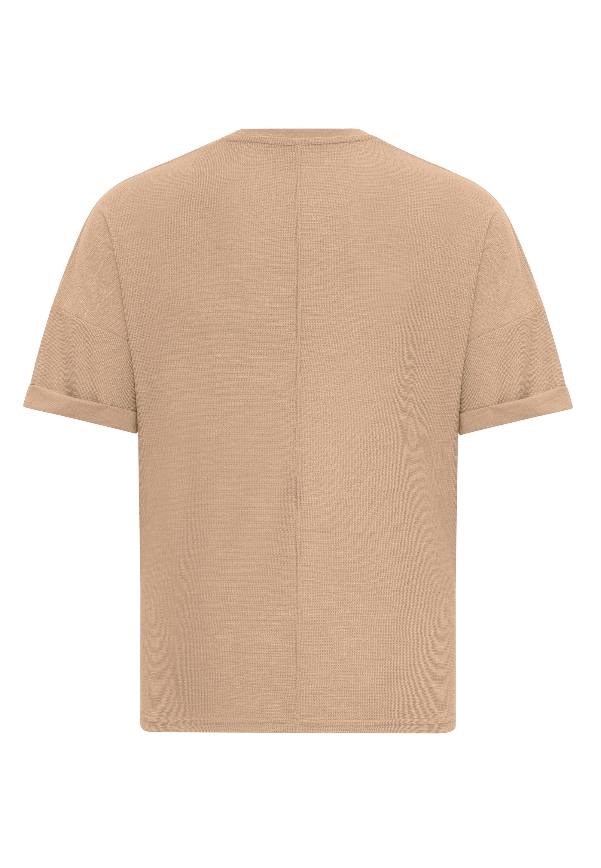 RedBridge T-Shirt Hereford mit beige Krempelärmeln