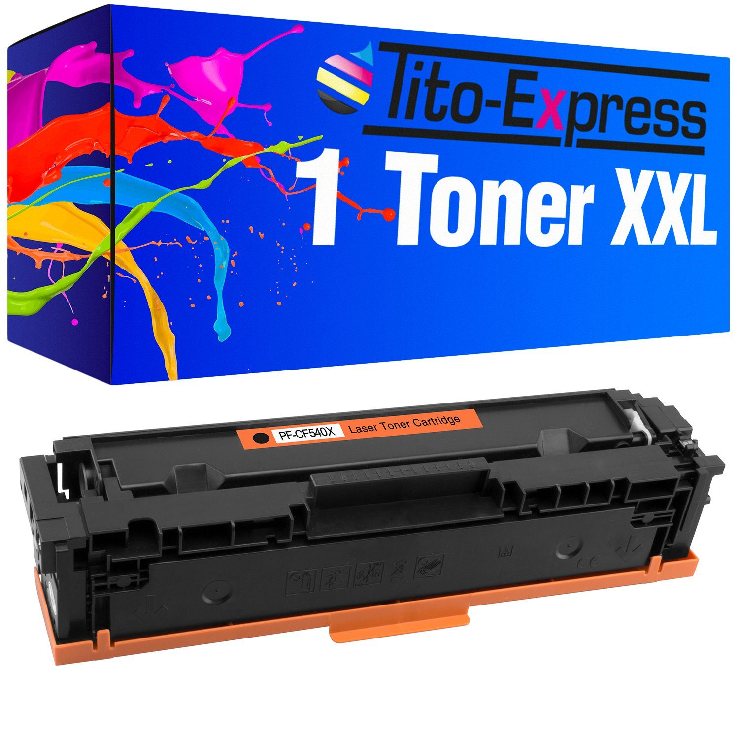 Tito-Express Tonerpatrone ersetzt HP CF 540 X CF 540X CF540X 203X, (1x Black), für Color Laserjet Pro MFP M281fdw M281fdn M254dw M254nw M280nw M254dn