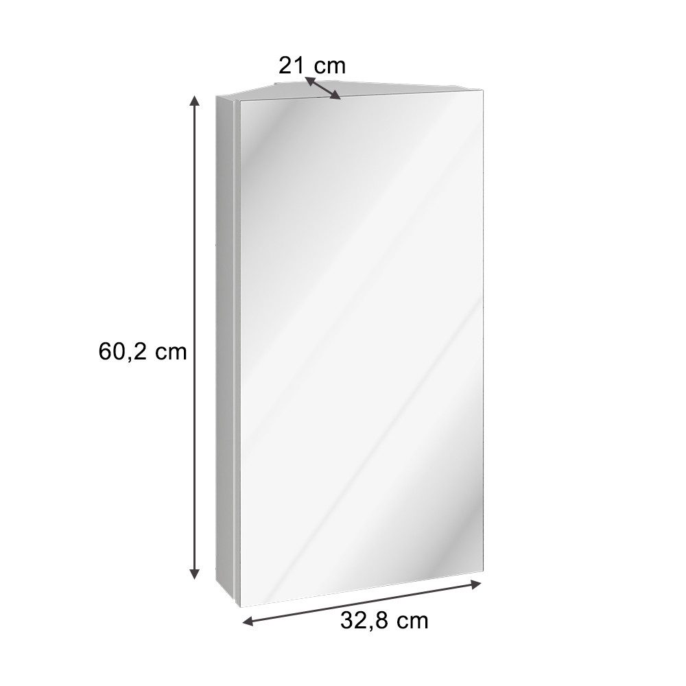 Vicco Badezimmerspiegelschrank Anka, Weiß, 32.8 x 60.2 cm günstig online kaufen