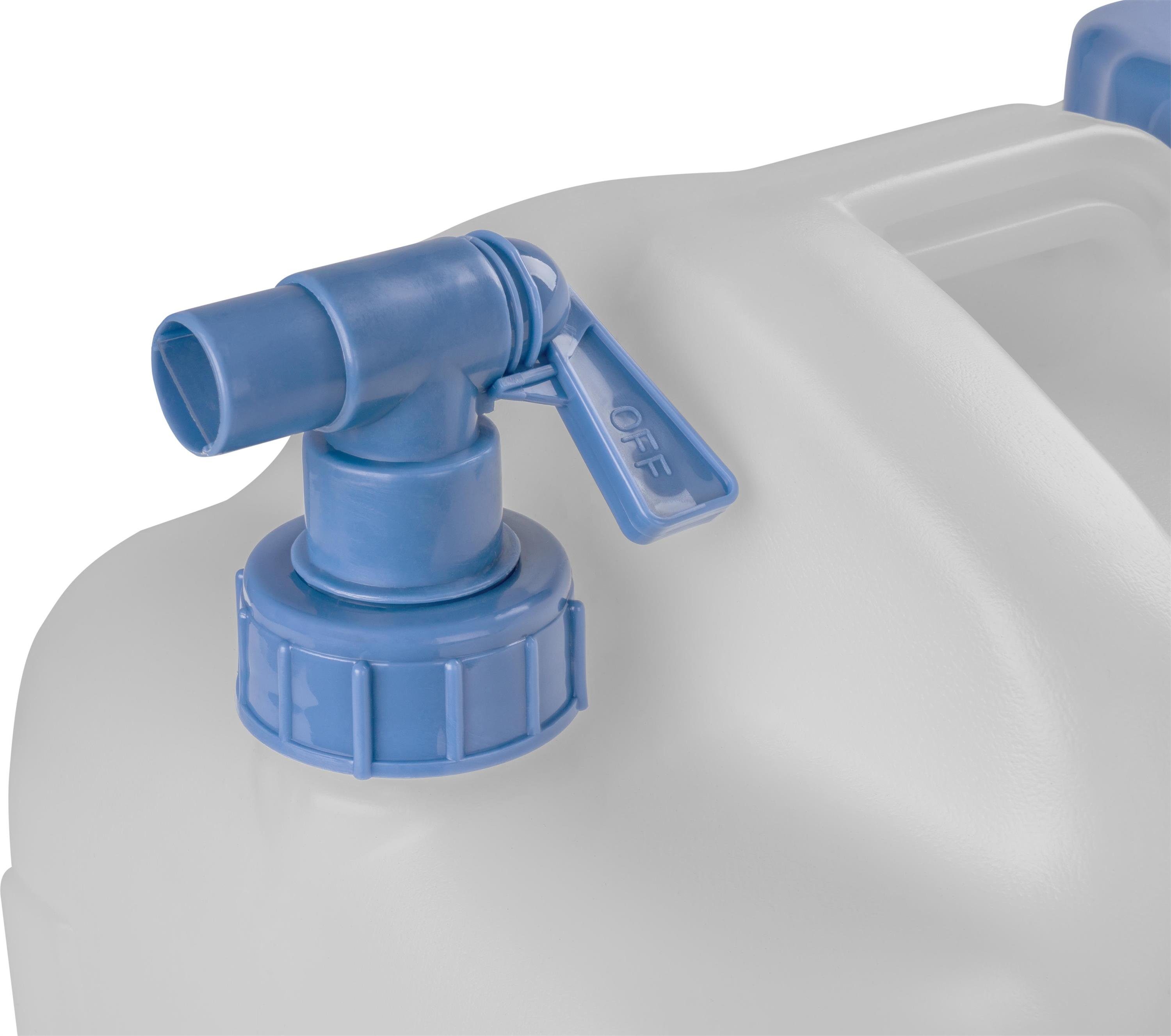 normani Kanister HD-PE Hahn - Dispenser Trinkwasserbehälter Wassertank mit Liter (1 23 Camping-Kanister Wasserkanister St), Lebensmittelecht