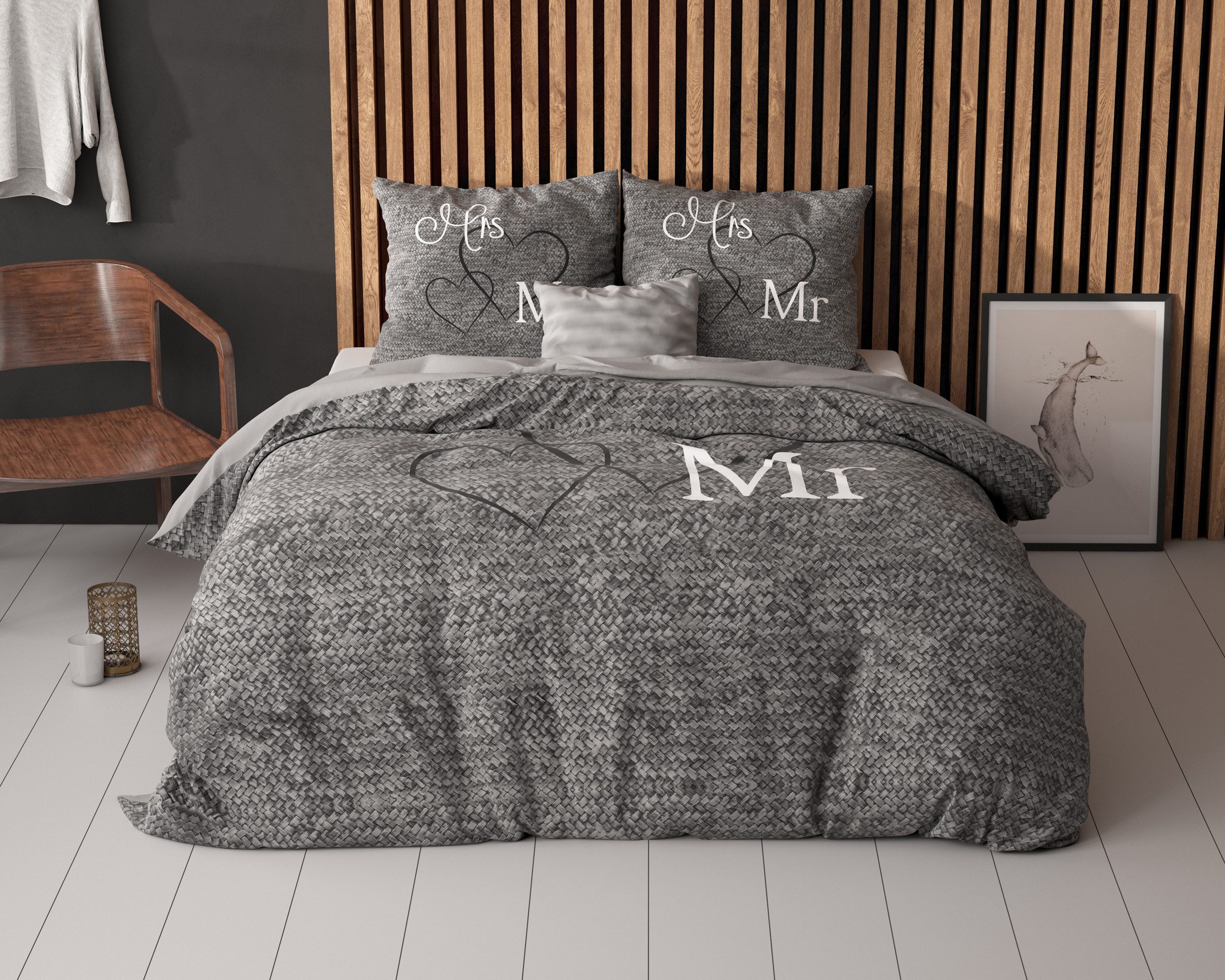 Sitheim-Europe Bettwäsche Bettwäsche-Set Mr-Mrs, 2 teilig günstig online kaufen