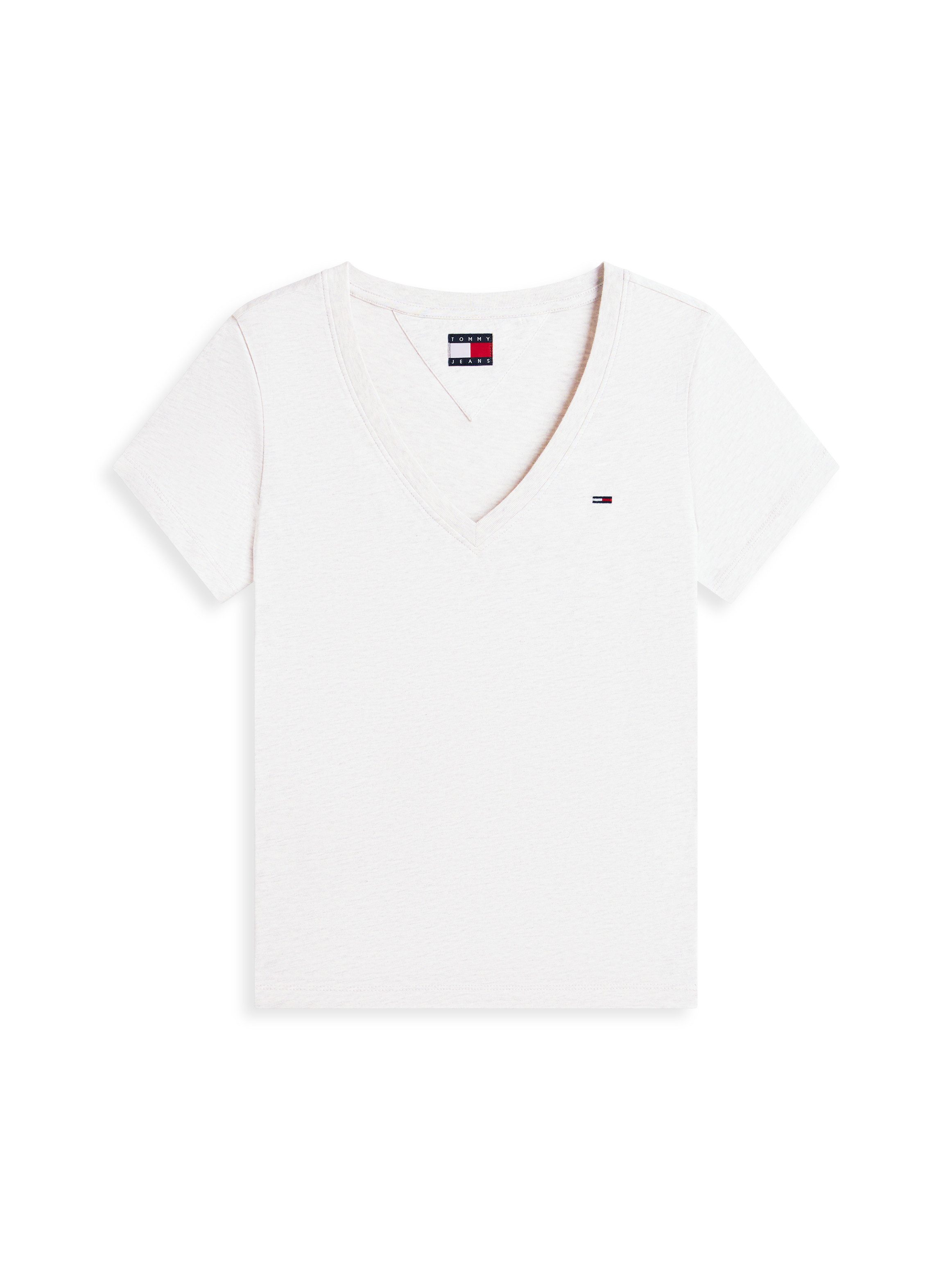 Tommy Jeans Kurzarmshirt TJW SLIM V-NECK TEE mit Logo-Stickerei – Bild 4 von 5