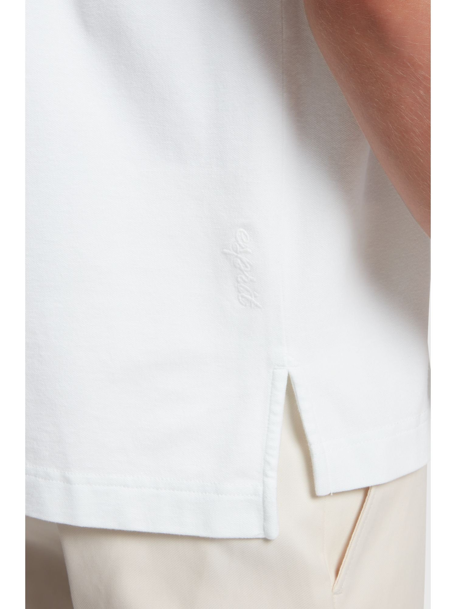 Poloshirt Esprit Dolphin-Badge mit Relaxed WHITE Fit Poloshirt