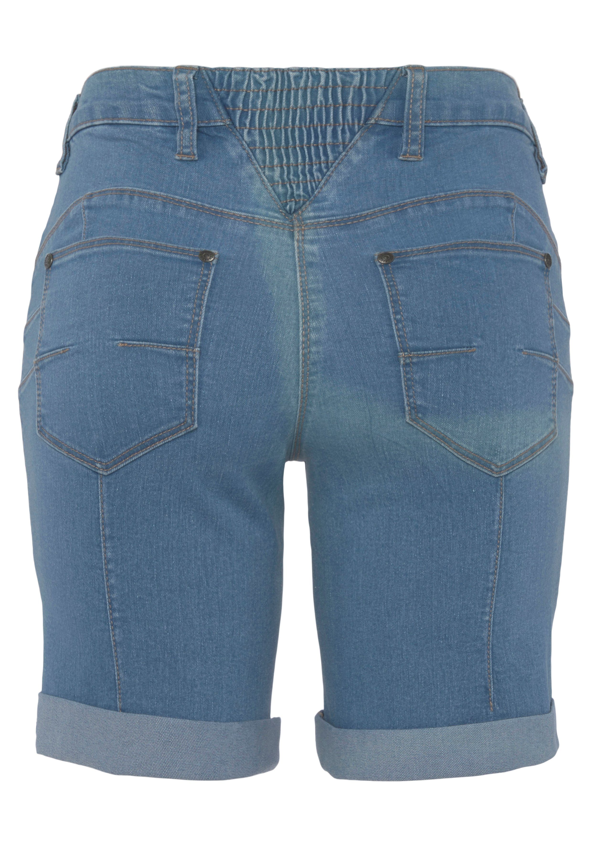 Arizona Jeansbermudas weite Passform, kurze Beinform, hohe Leibhöhe