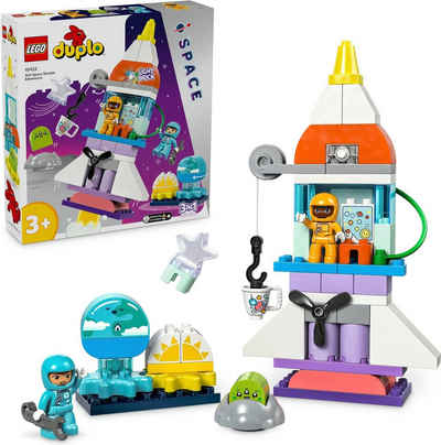 LEGO® Konstruktionsspielsteine 3in1 Spaceshuttle für viele Abenteuer (10422), LEGO DUPLO Town, (58 St), Made in Europe