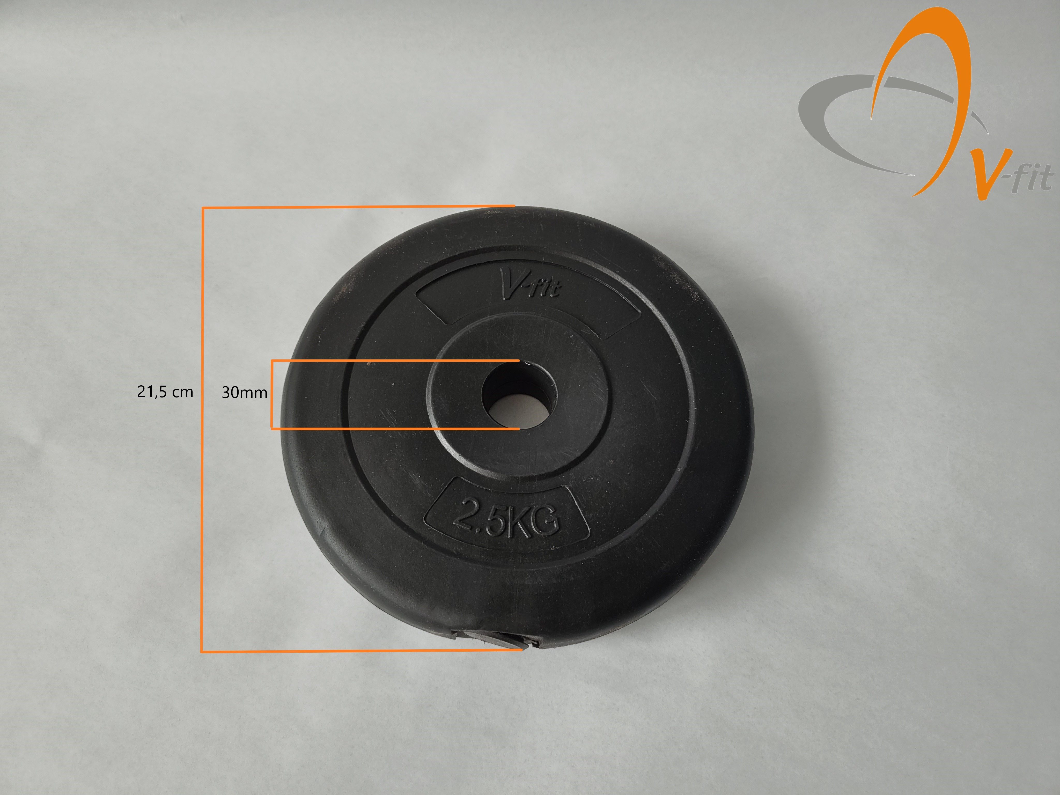 V-Fit Hantelscheiben Hantelscheibe 2,5 kg, 5 kg, (Set, 2-tlg., 2 Scheiben je Set)