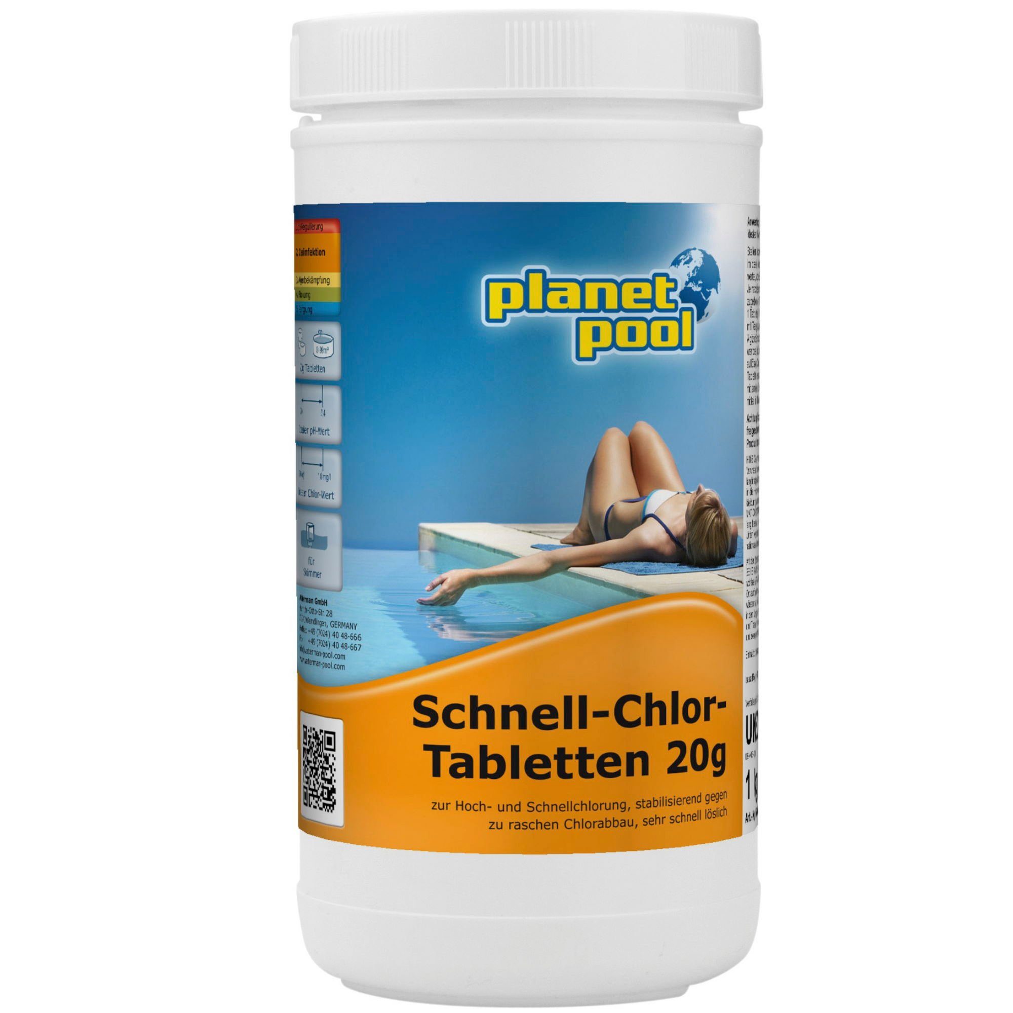 Planet Pool Poolpflege Planet Pool - Schnell-Chlor-Tabletten 20 g, 1 kg