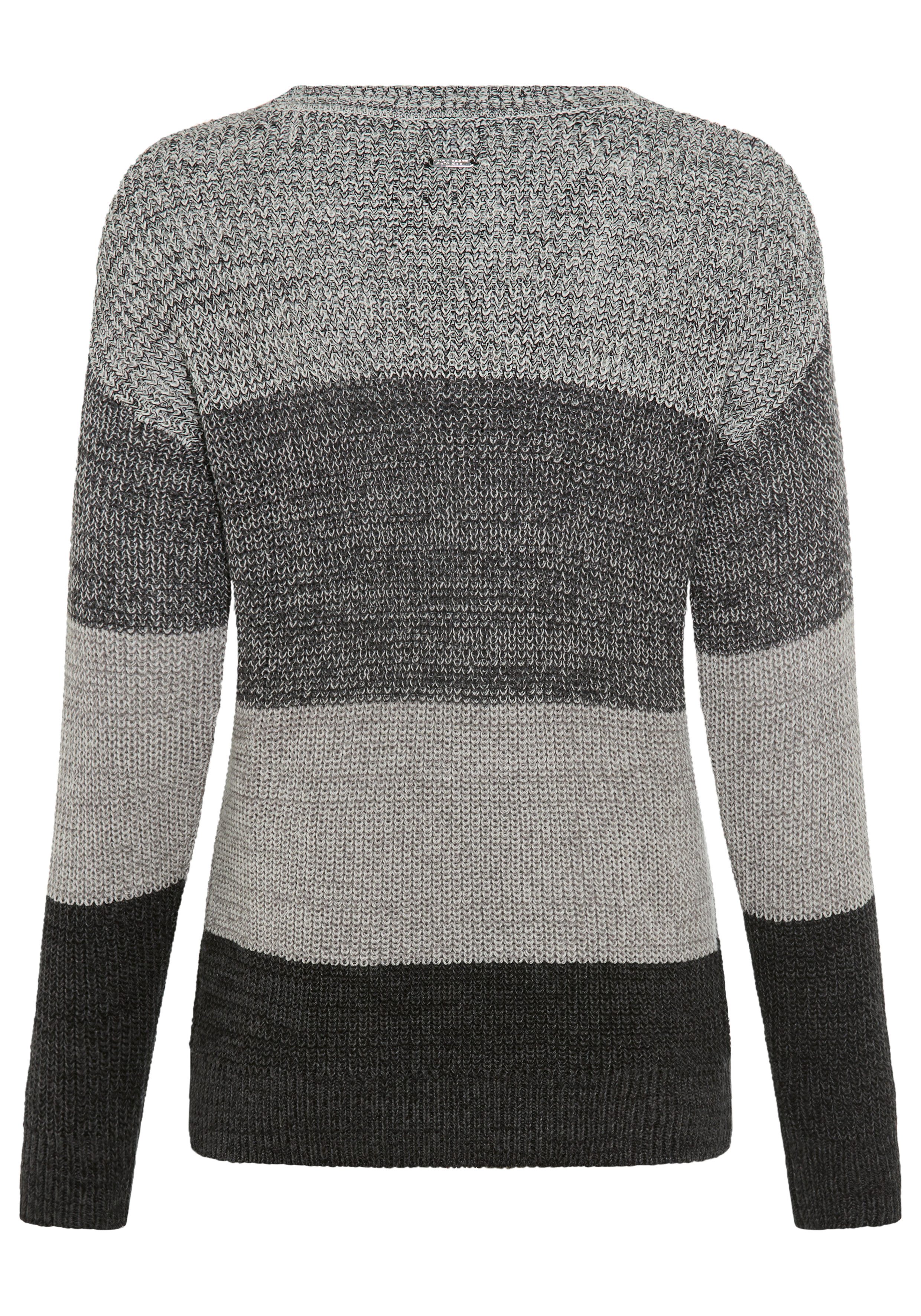 Laura Scott Streifenpullover Übergangspullover aus Baumwolle mit Melangeoptik - NEUE KOLLEKTION