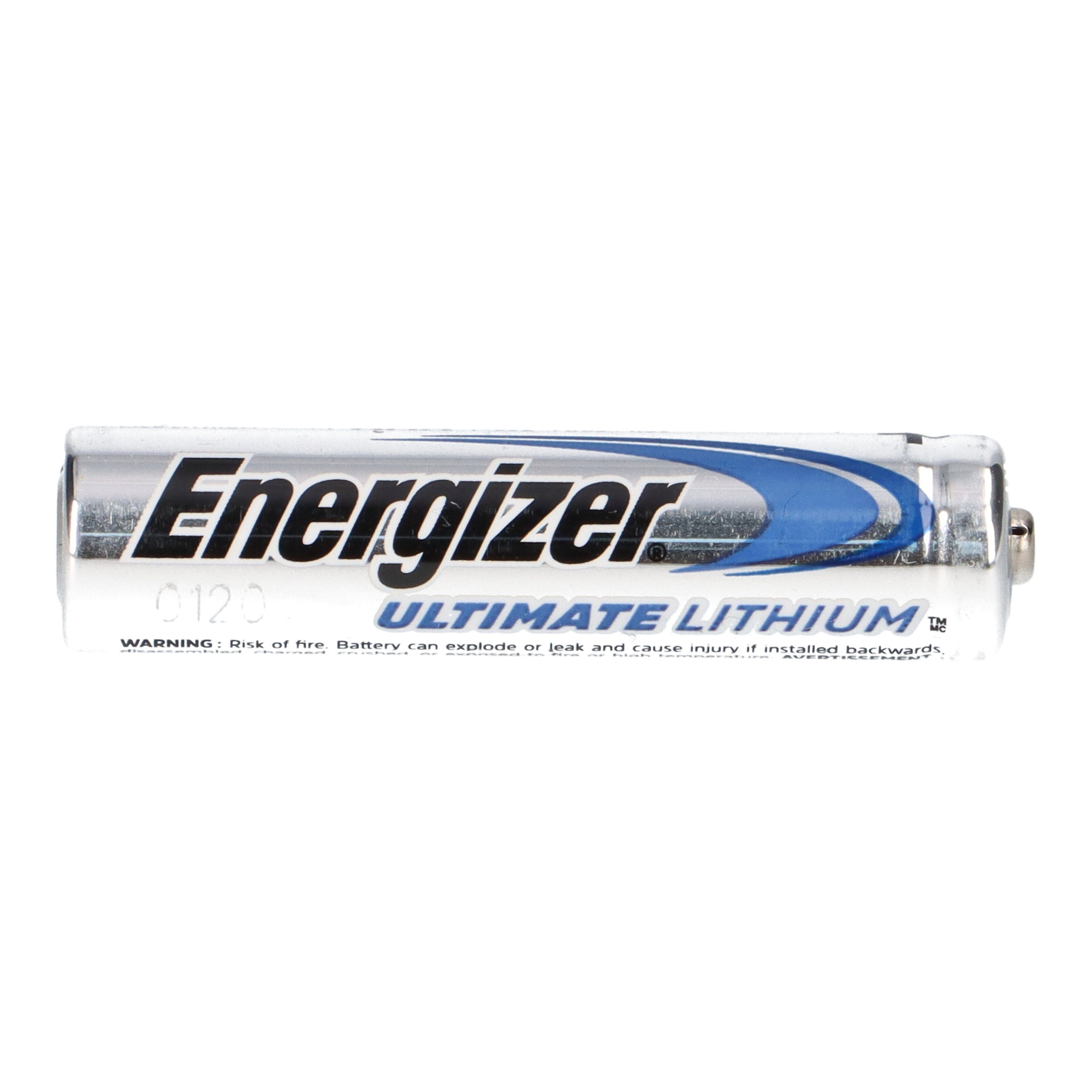 Ultimate AAA 120x Micro Batterie Energizer LR03 Batterie Lithium 1.5V Energizer L92