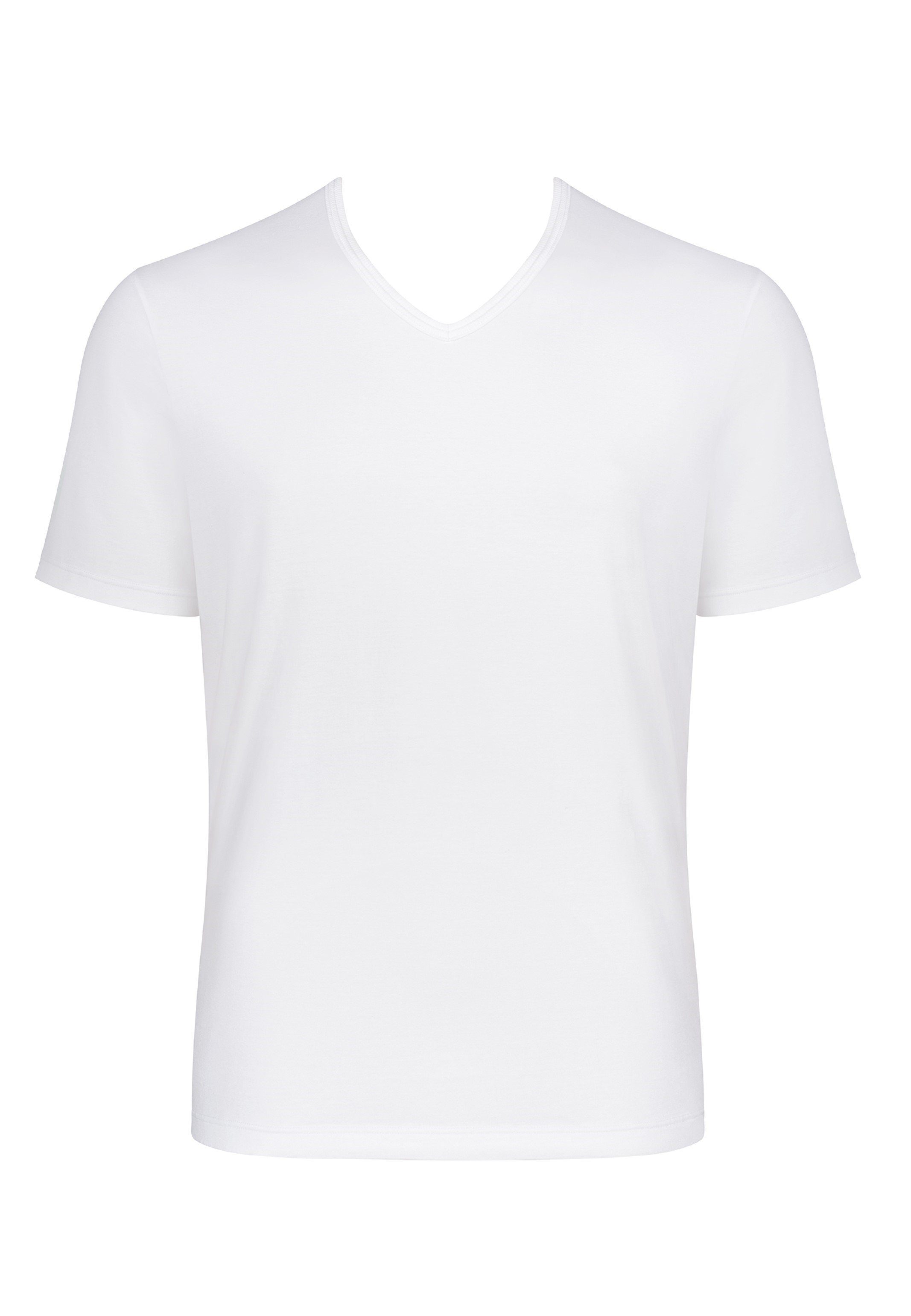 Baumwolle Haut der Unterhemd auf Shirt Weiß - Angenehm Kurzarm Organic / (1-St) - - Sloggi Go Unterhemd Cotton