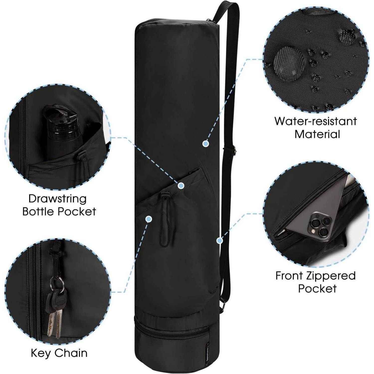 LuxusKollektion Yogatasche Yogatasche Damen mit Nassfach und Flaschenhalter, Schultergurt, Gym