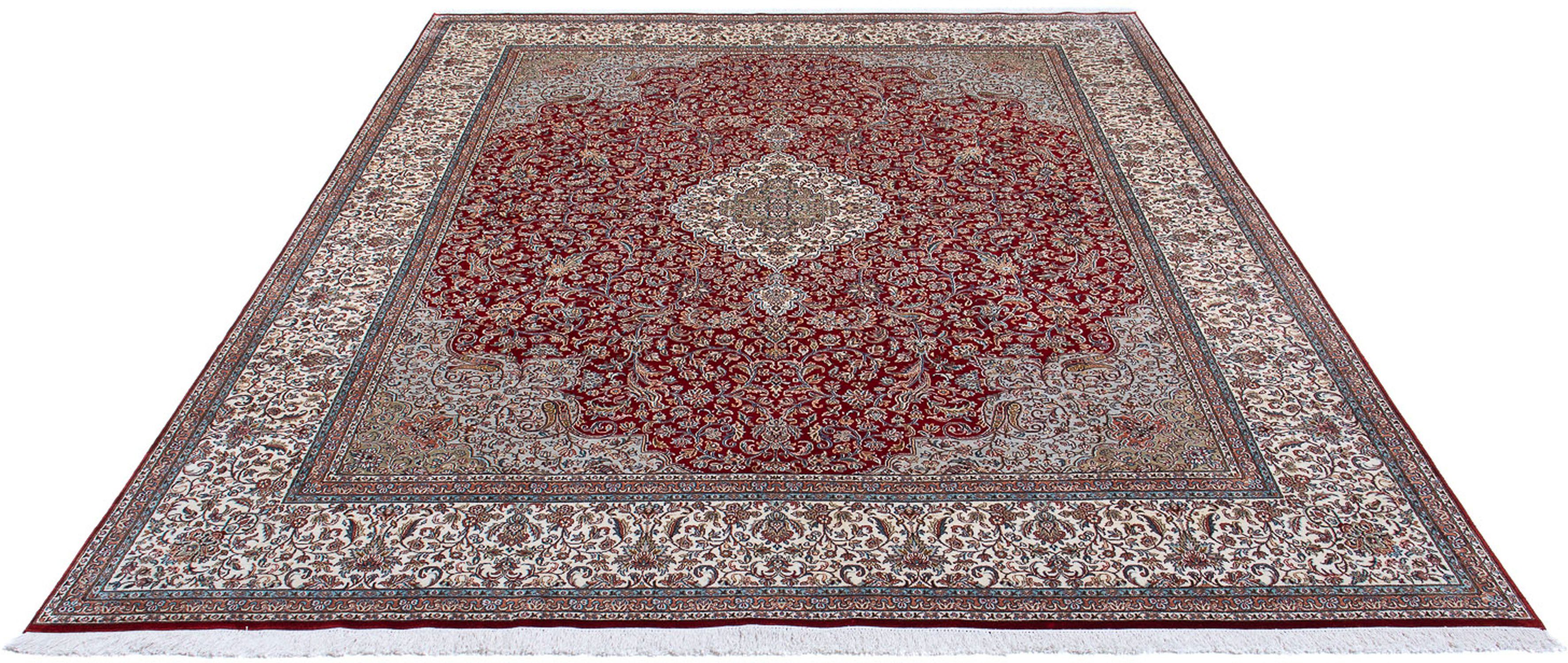 Orientteppich Perser - Classic - 311 x 244 cm - dunkelrot, morgenland, rechteckig, Höhe: 10 mm, Wohnzimmer, Handgeknüpft, Einzelstück mit Zertifikat