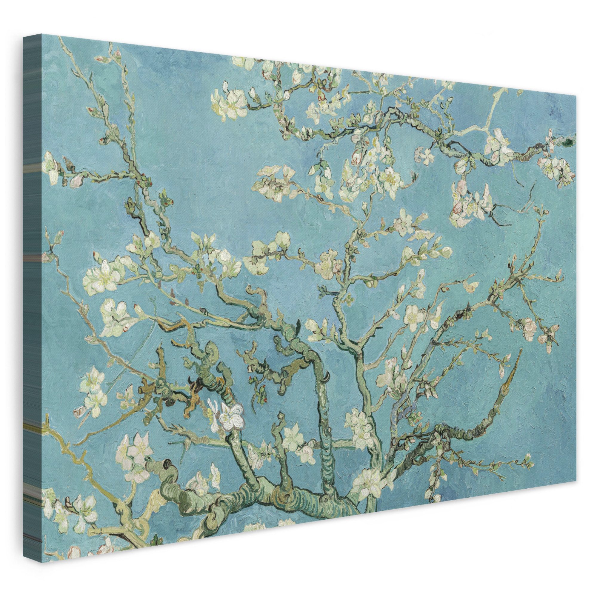 OneMillionCanvasses® Leinwandbild Van Gogh - Mandelblüte - Alte Meister - Kunst - Vintage, Fotodruck (1 St), Leinwand Bilder Klein, Wand Dekoration Aesthetic 30x20 cm
