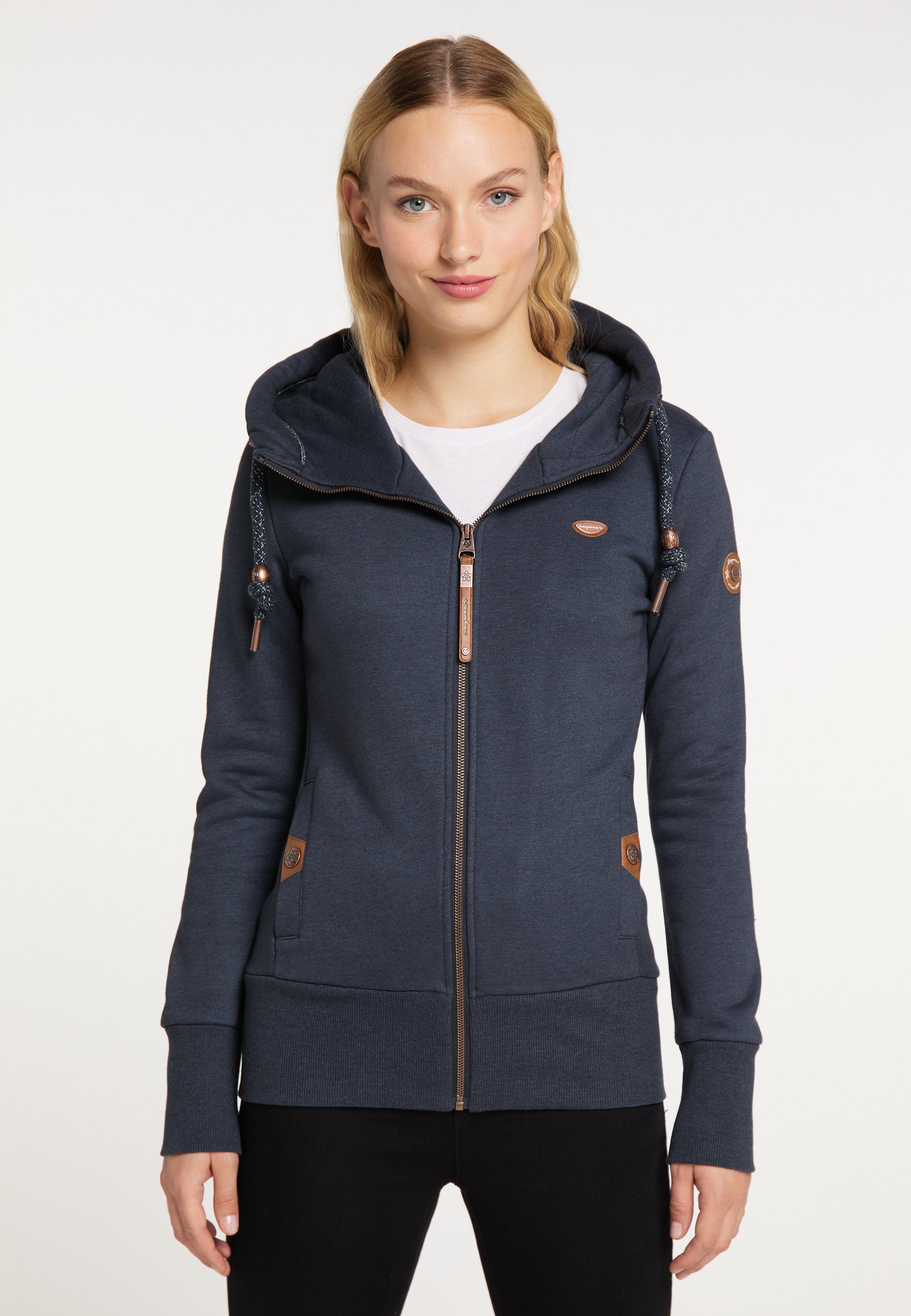 SPIRIT NAVY Sweatshirt Vegane Nachhaltige ZIP Mode Ragwear NESKA &