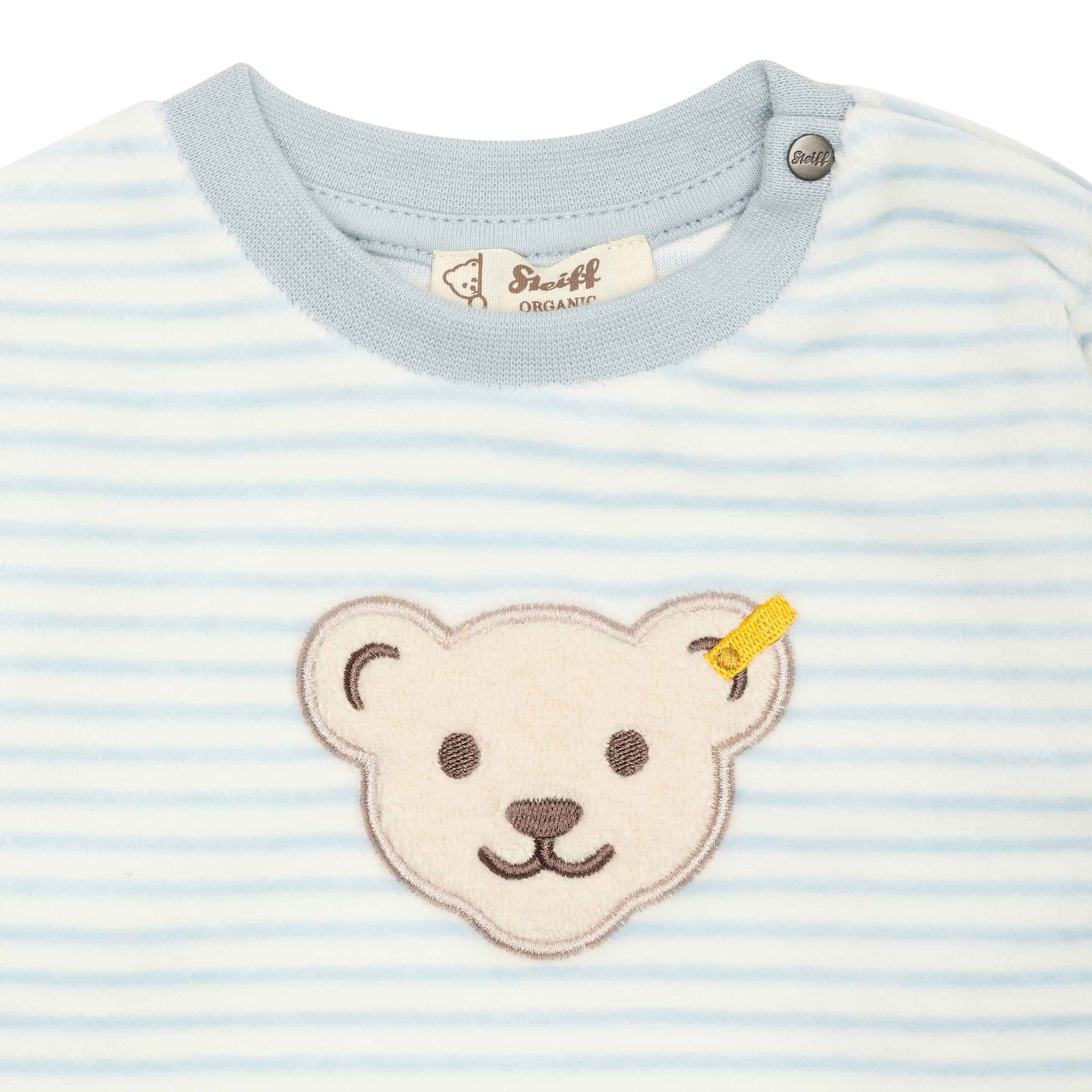 Steiff Sweatshirt Sweatshirt GOTS Baby Wellness lässig mit Teddykopf