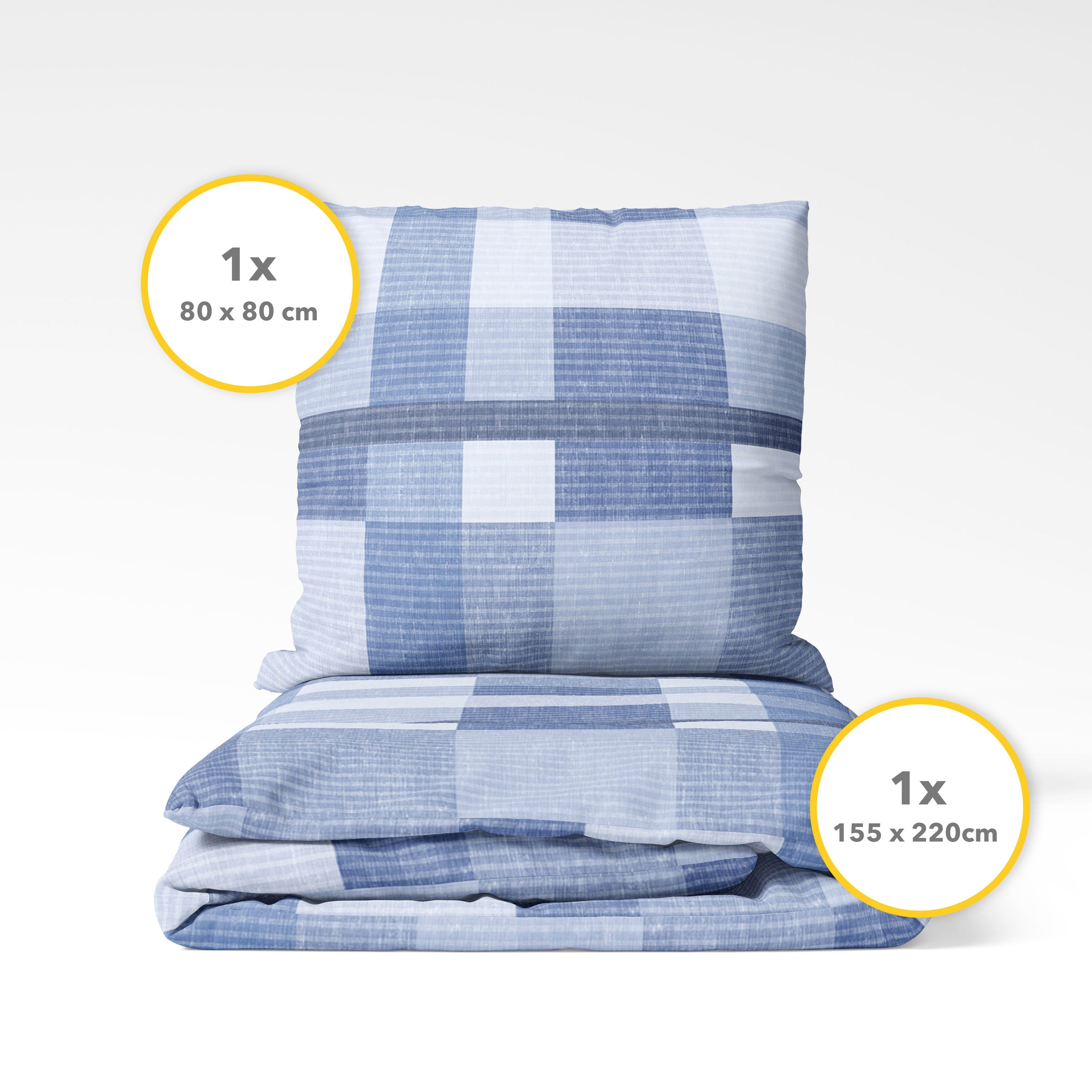 Träumschön Bettwäsche Premium Baumwolle 155x220 - 80x80 cm Baumwolle, Karie günstig online kaufen