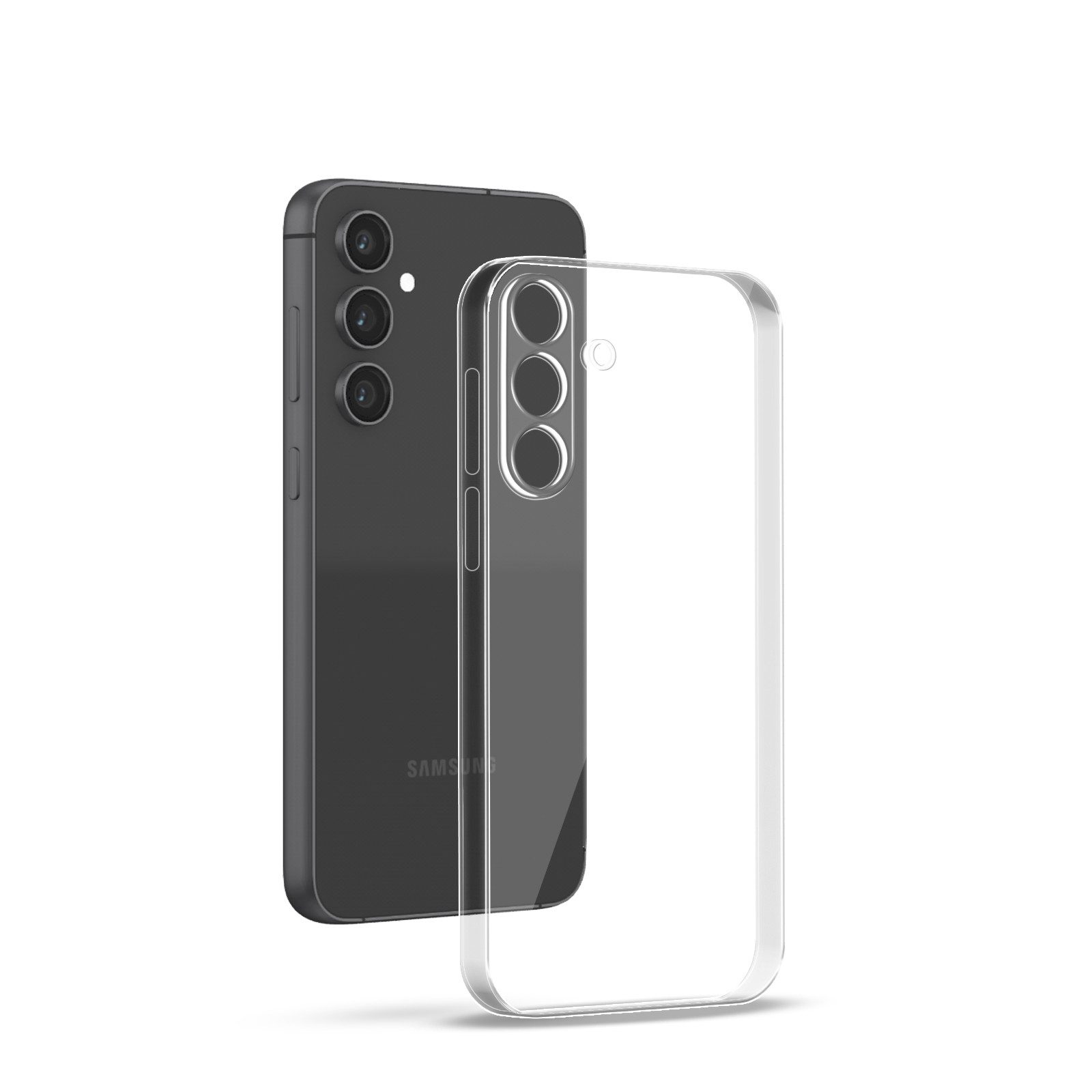 Tec-Expert Handyhülle Handy Hülle Cover für Samsung Galaxy S23 FE 6.4 Zoll, 6.4", Slim Case Bumper Schutzhülle Transparent