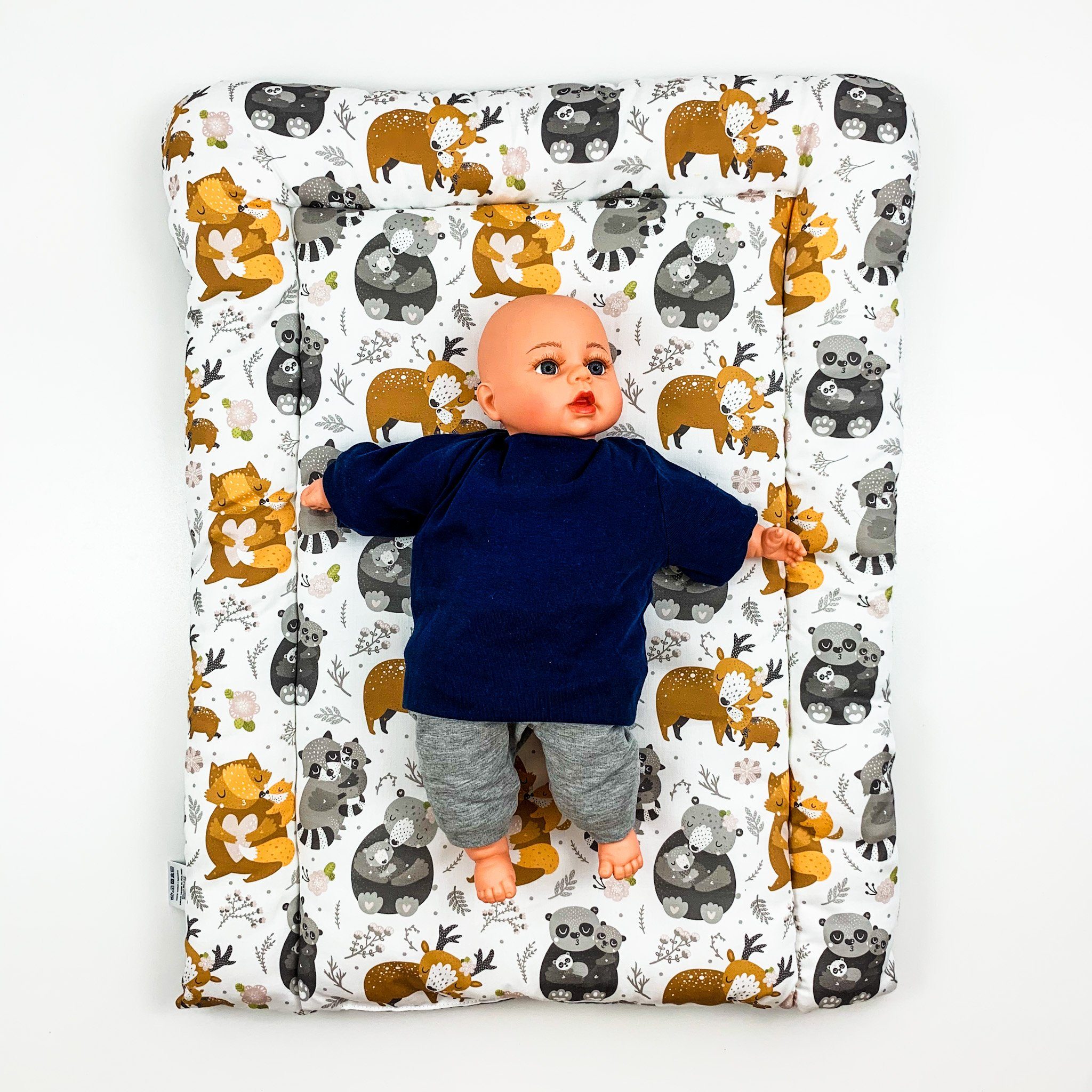 Wickelunterlage 75x75 BABEES Baby Baumwolle Ikea 100% 70x50cm zweiseitig für Wickelauflage