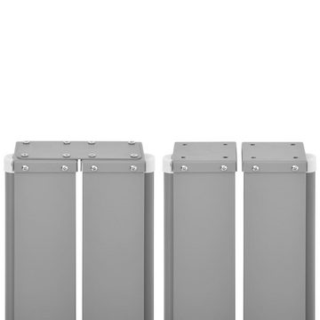 vidaXL Balkonsichtschutz Ausziehbare Seitenmarkise 160x600 cm Grau