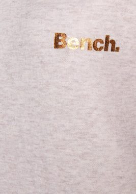 Bench. Longsweatshirt mit Stehkragen in Layeroptik und Kängurutasche, Loungewear
