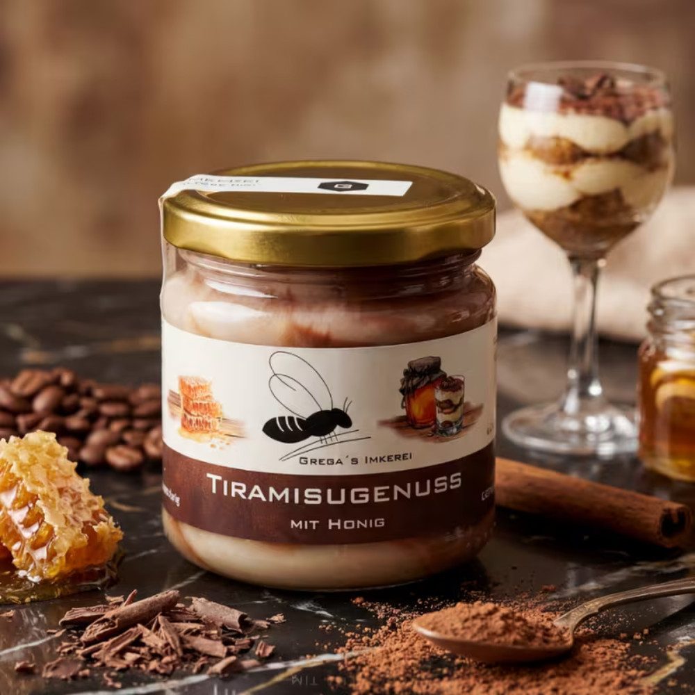 Grega´s Imkerei Honig Honigsüßes Ostergeschenk Set 250g Glas im Säckchen " Frohe Ostern ", 1 x 250 g, (perfektes Mitbringsel & Geschenk für Ostern), Honig & mehr direkt vom Imker