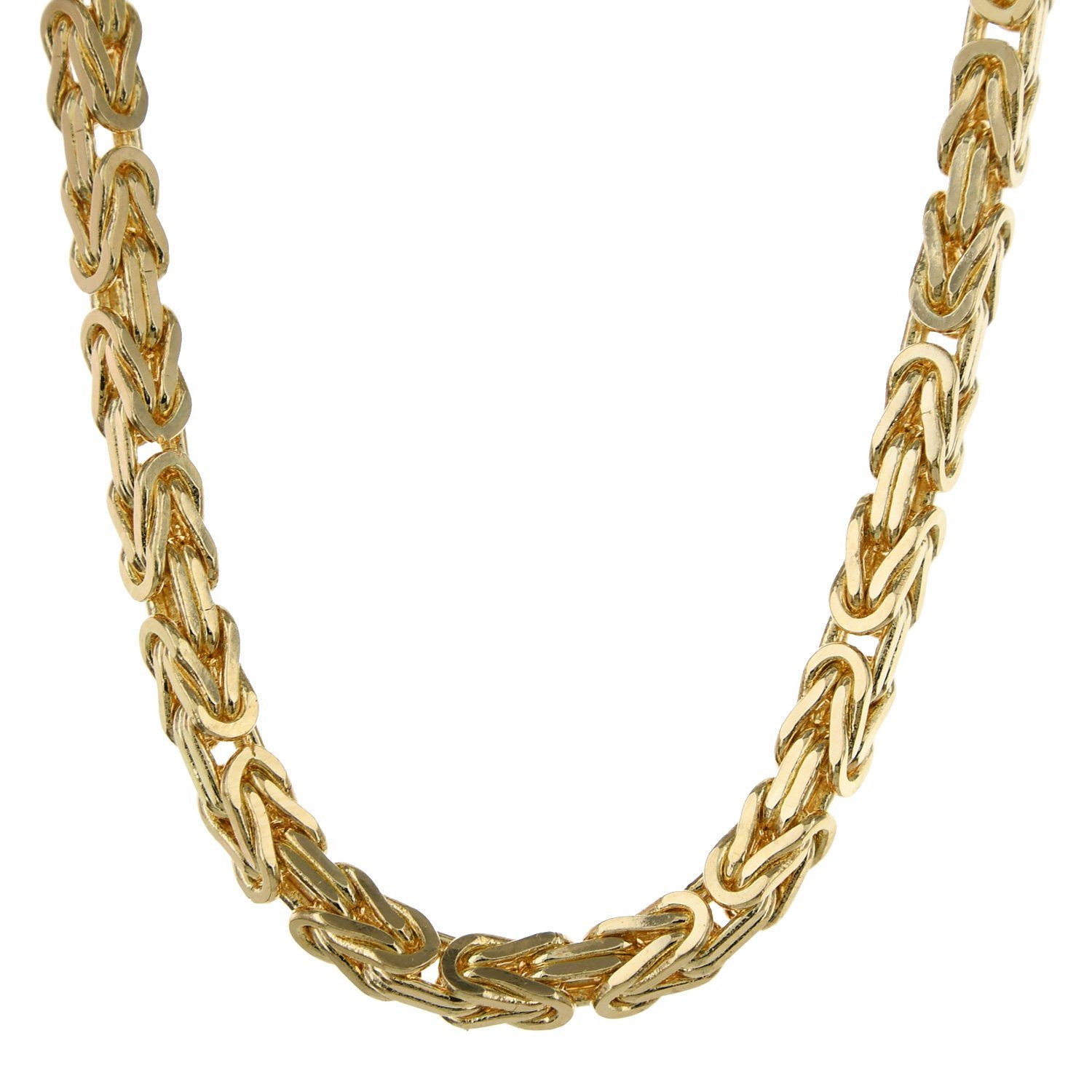 Herren Schmuck HOPLO Königskette 3,0 mm 50 cm 750 - 18 Karat Gold Halskette Königskette massiv Gold hochwertige Goldkette 34 g (