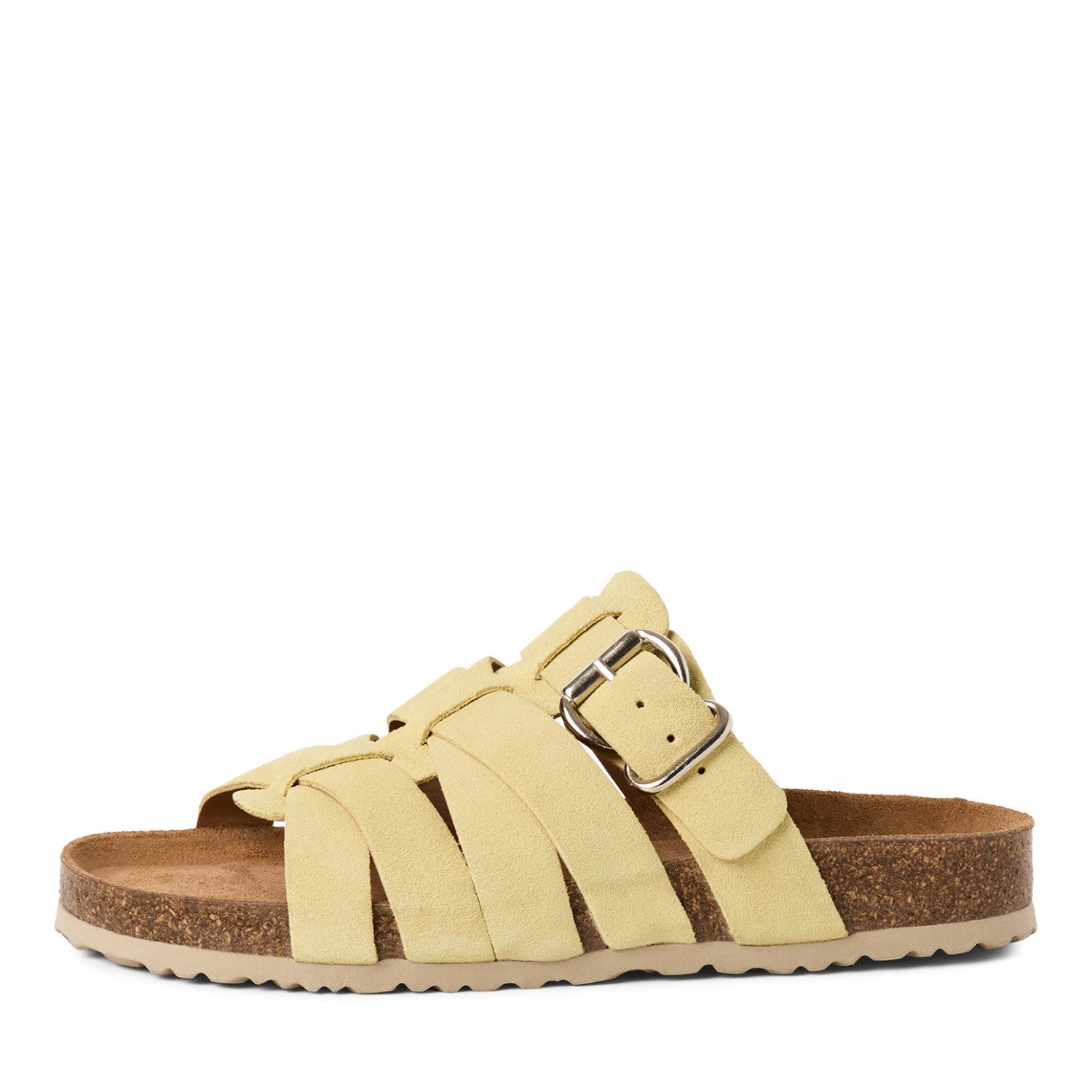 Tamaris Pantolette Schlupfschuh, Hausschuh, Sommerschuh mit Veloursleder-Fußbett