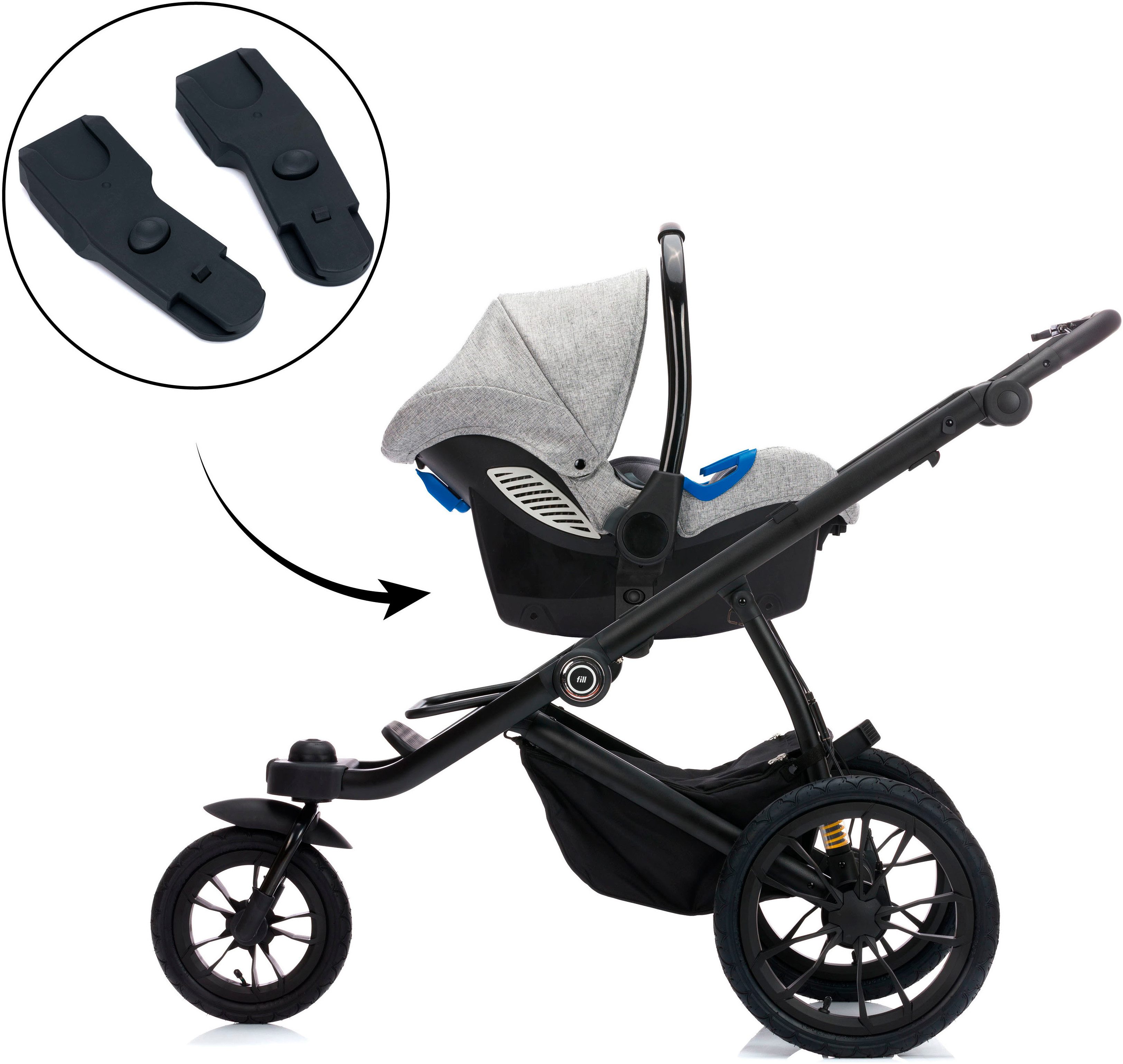 Fillikid Kinderwagen-Adapter S609 Jogger Run, für Maxi Cosi