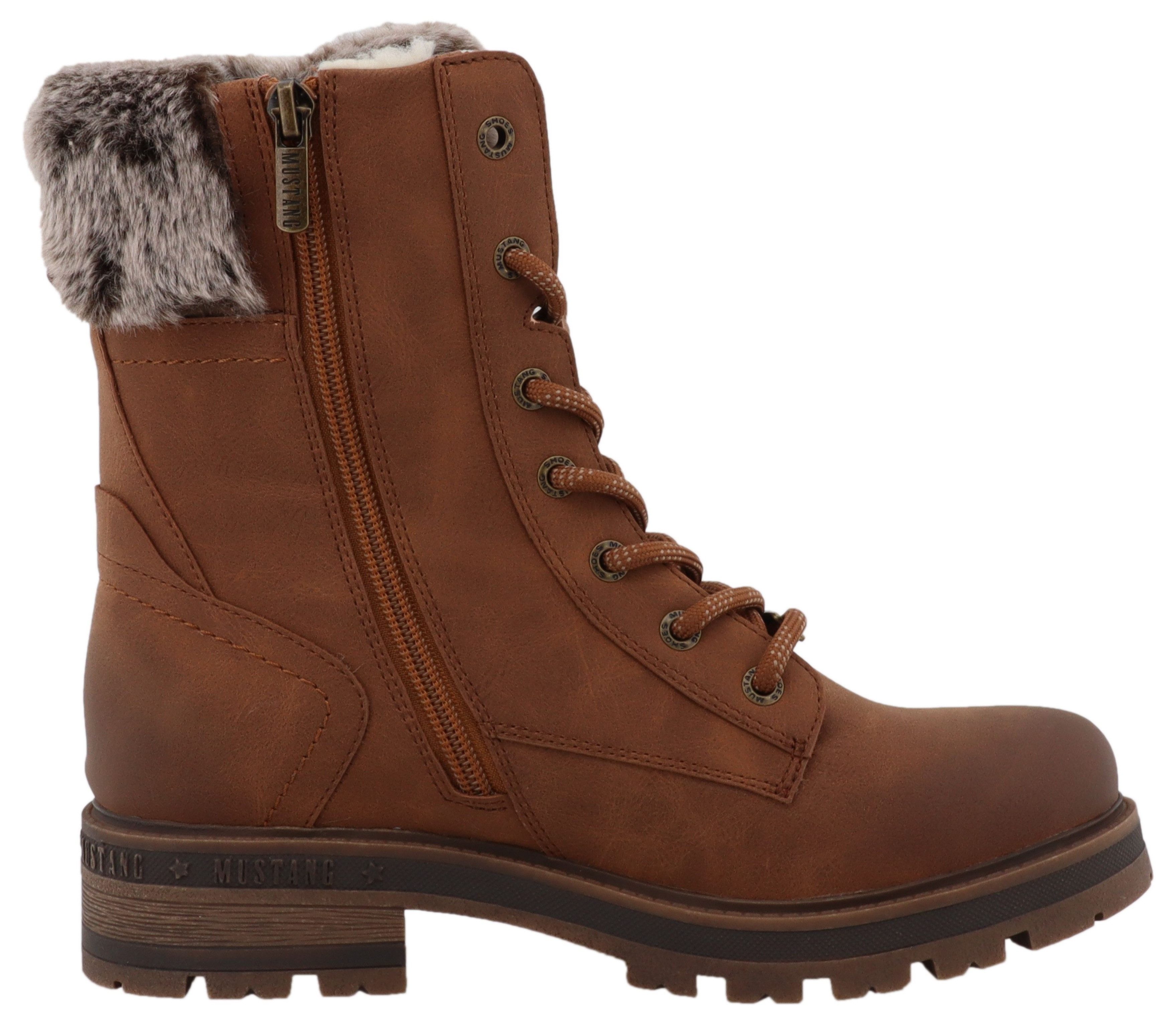 Mustang Shoes Darleen Winterstiefelette Winterboots mit Fellimitatkragen