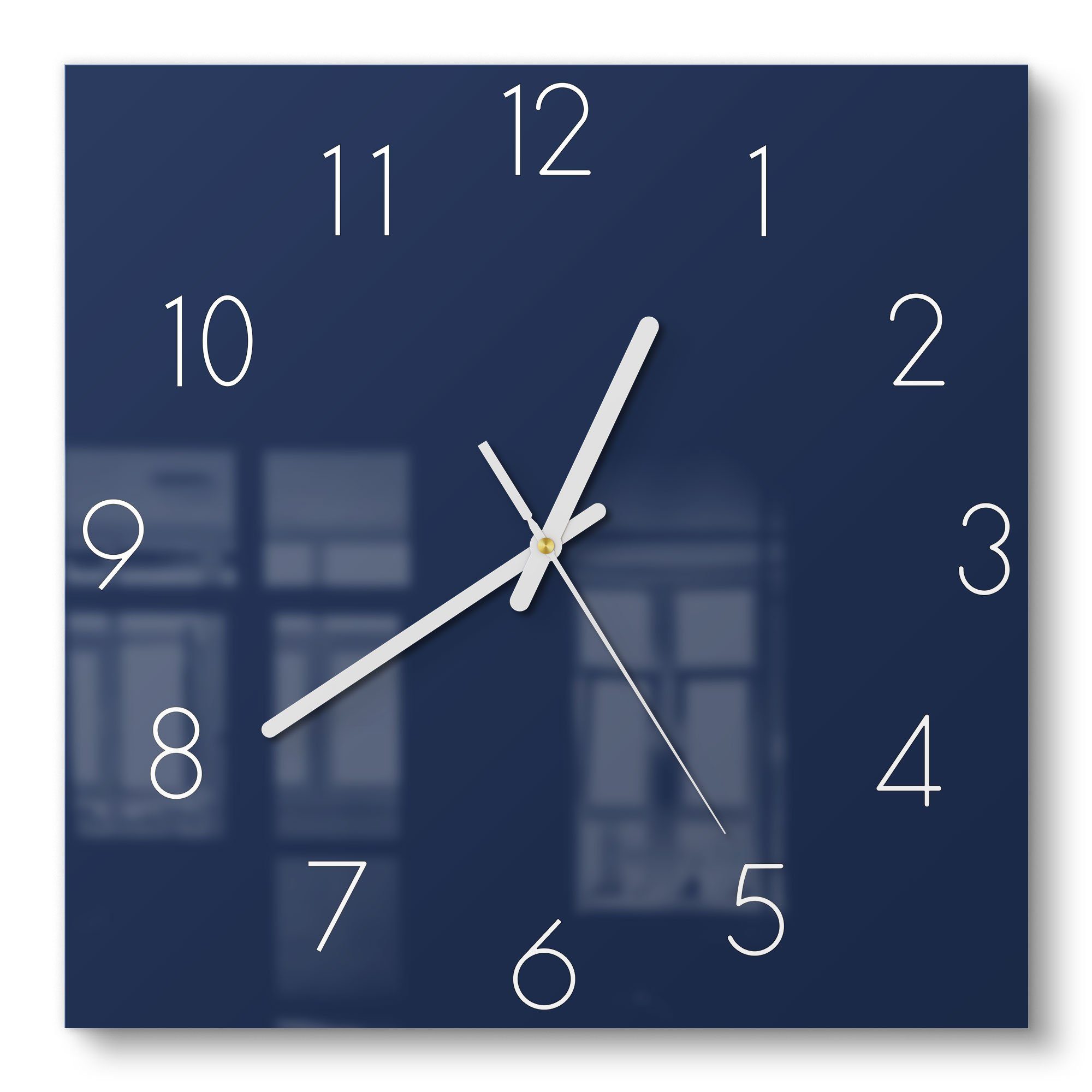 DEQORI Wanduhr 'Unifarben - Dunkelblau' (Glas günstig online kaufen