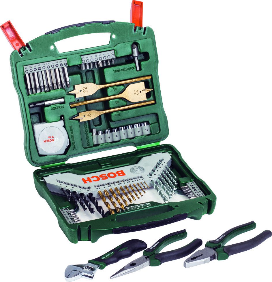 BOSCH Bohrer- und Bitset Bosch Bit-Bohrer Set X-Line 70-teilig inkl.