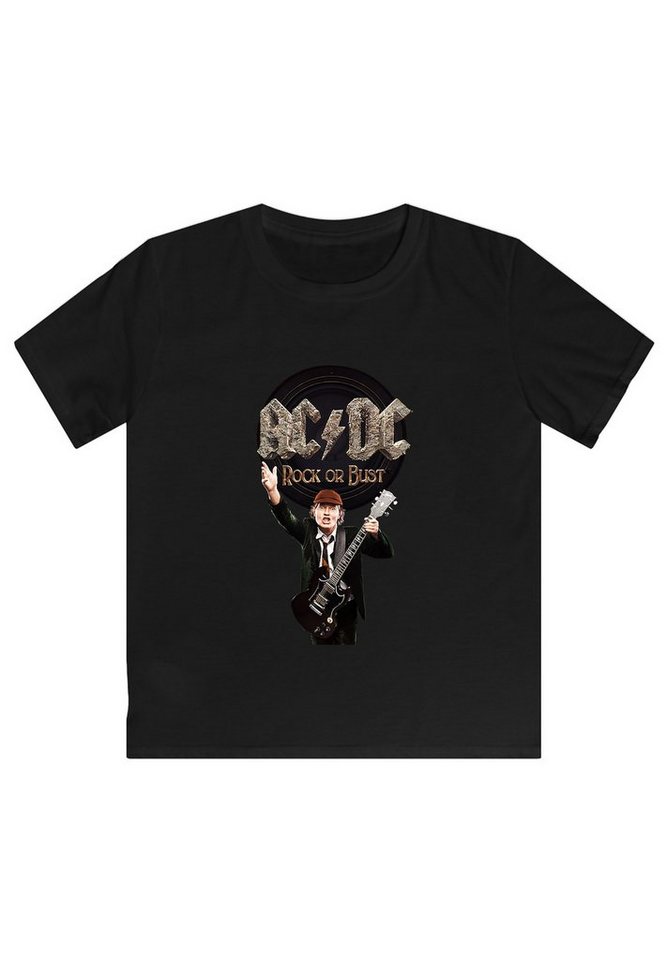 F4NT4STIC T-Shirt ACDC Rock Or Bust Angus Young für Kinder & Herren Print