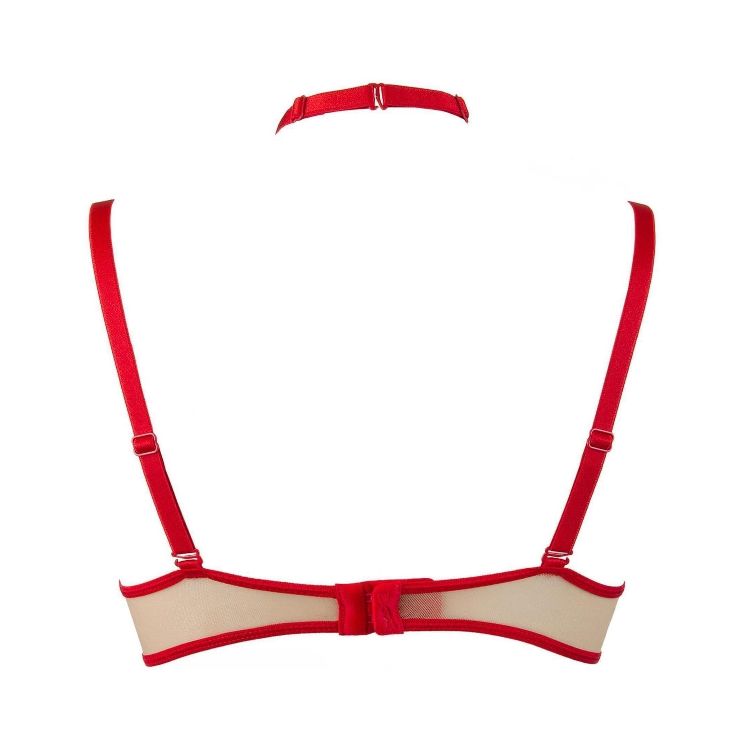 Axami Ouvert-BH V-9651 bra red with open cups - (L/XL,S/M,XSS)