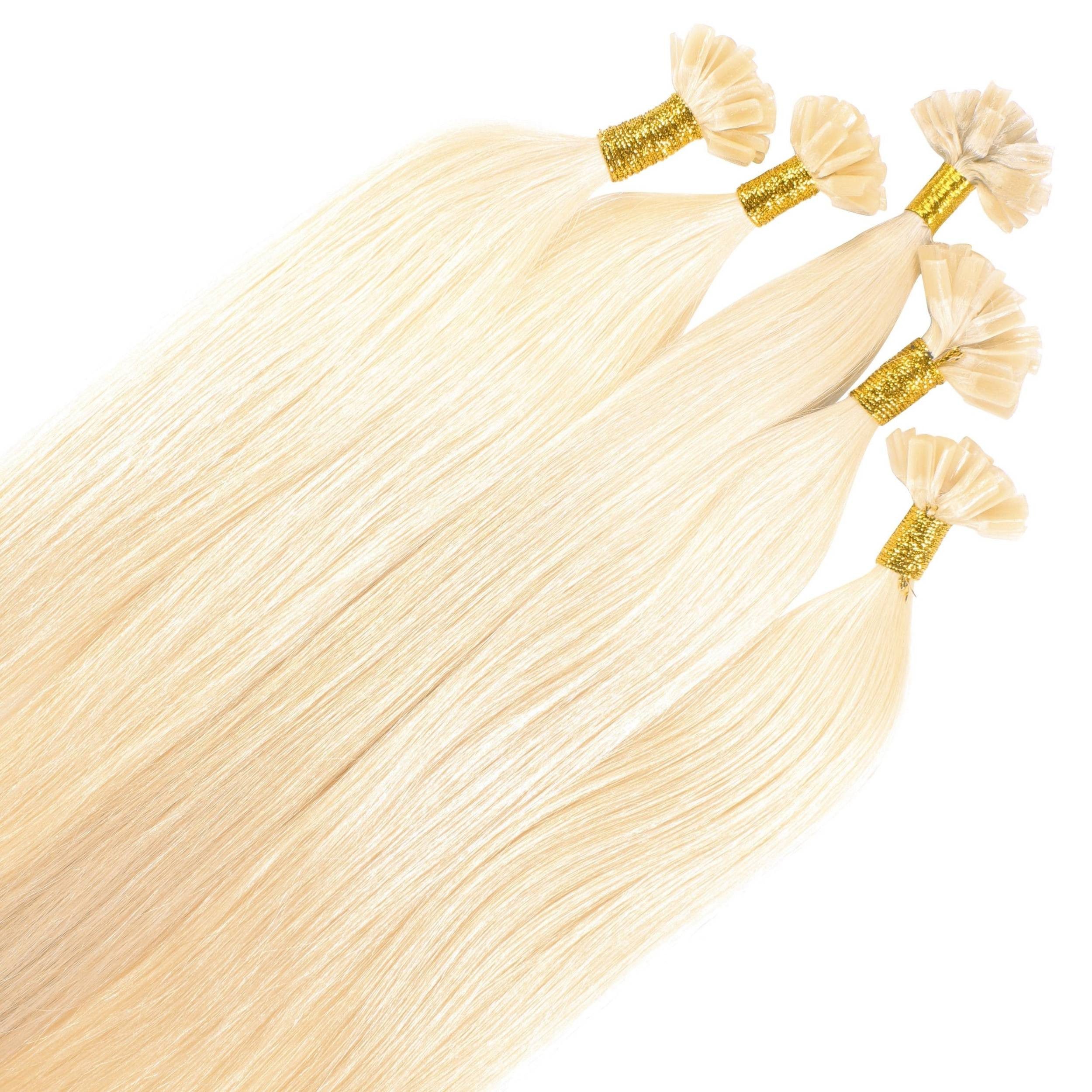 hair2heart Echthaar-Extension Premium Remy Bonding Extensions #10/0 Hell-Lichtblond 50cm
