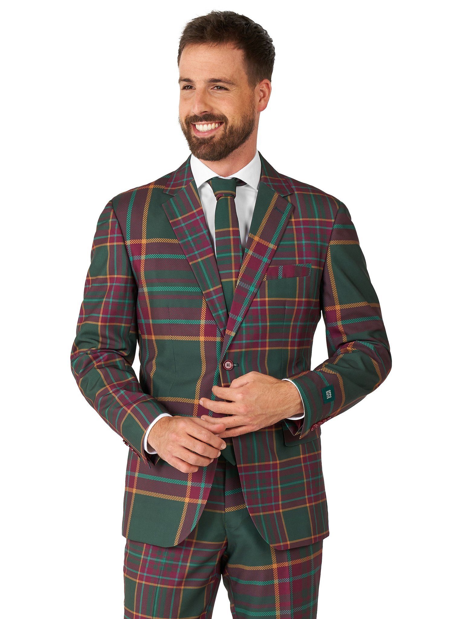 Opposuits Partyanzug Mixed Mesh Kostüm Partyanzug - Fasching Karneval, It's a mesh: Karierter Anzug im Old English Style