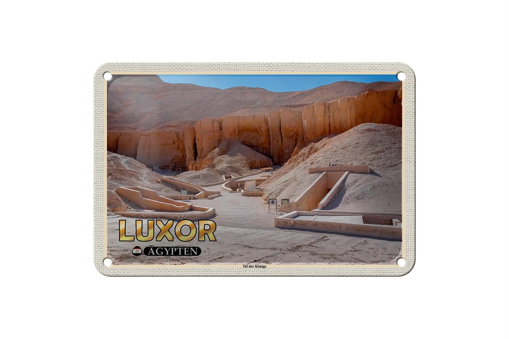 Metallschild Reise 18x12cm Luxor Ägypten Tal der Könige