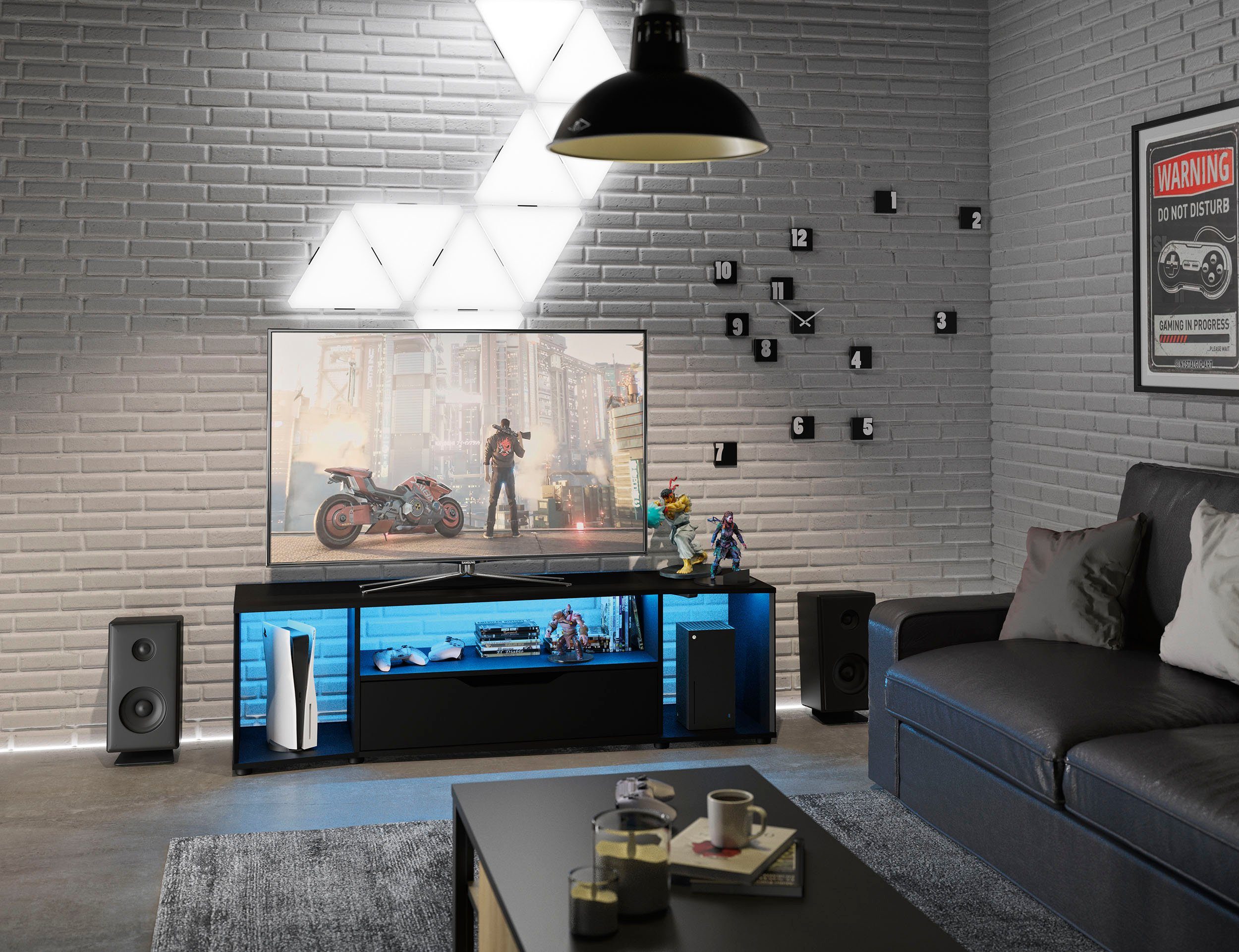 Gami Media-Board "HACK", TV-Möbel speziell für Gamer entwickelt günstig online kaufen