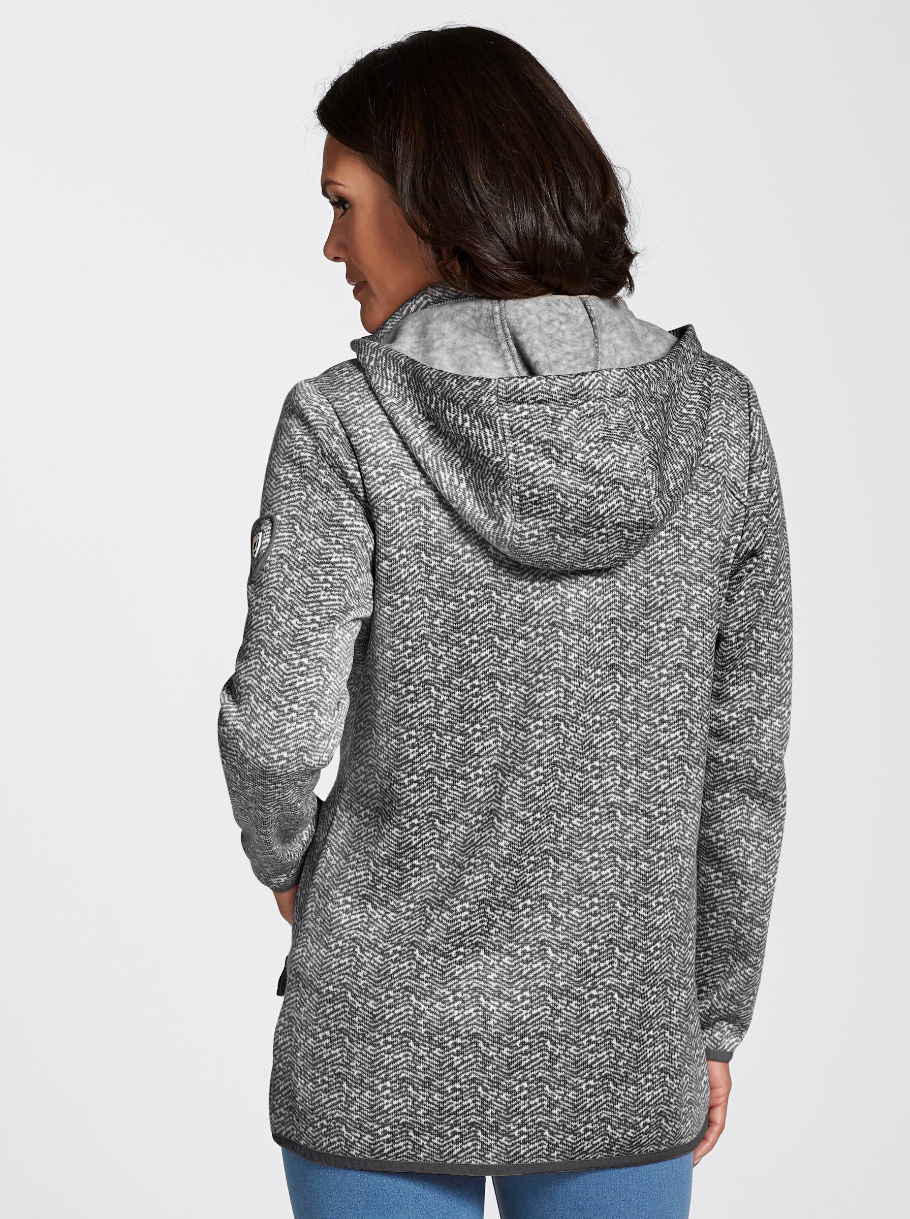 Casual Looks Kapuzenfleecejacke günstig online kaufen