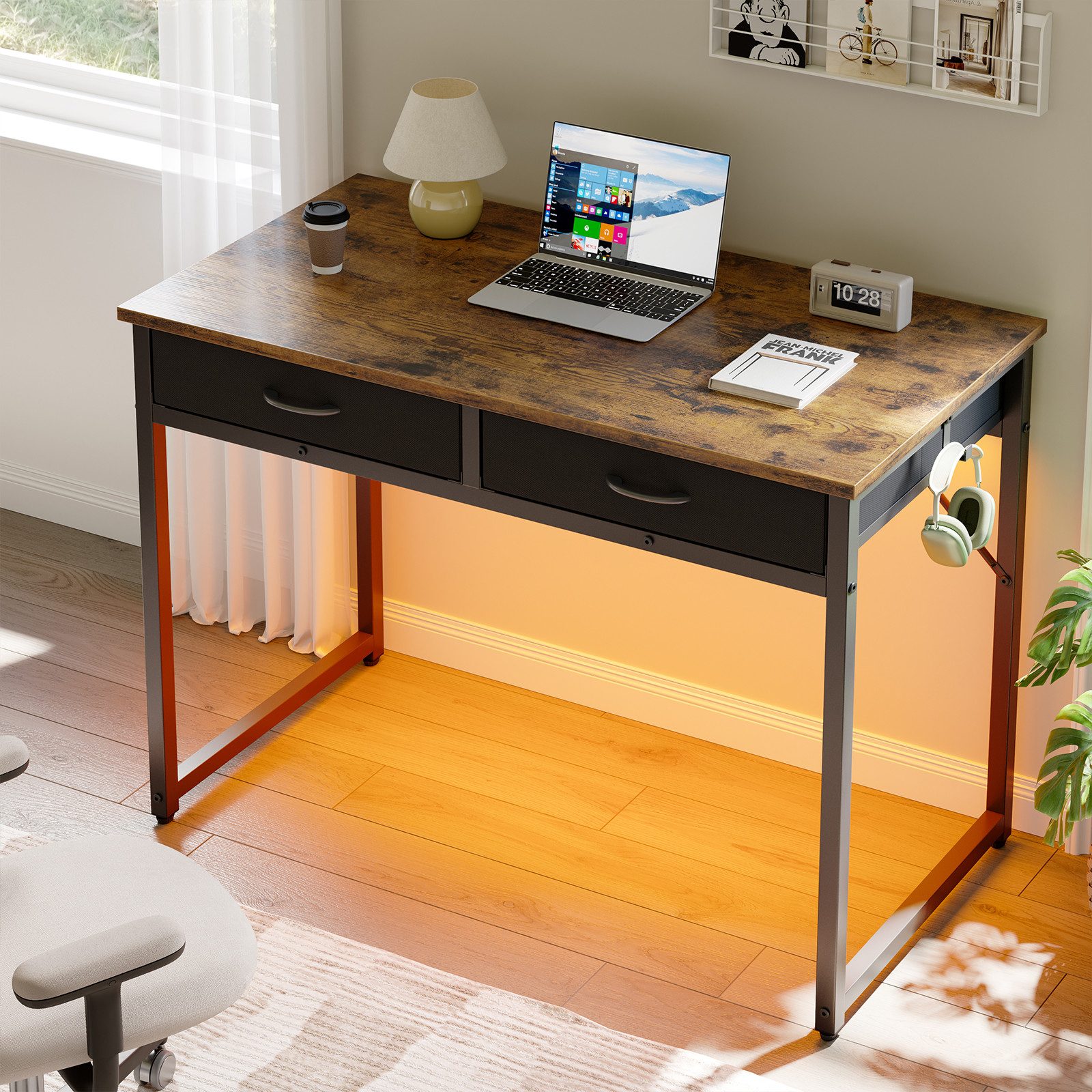Pinmoco Schreibtisch Ein Schreibtisch mit Schubladen, ein Schminktisch, 106 günstig online kaufen