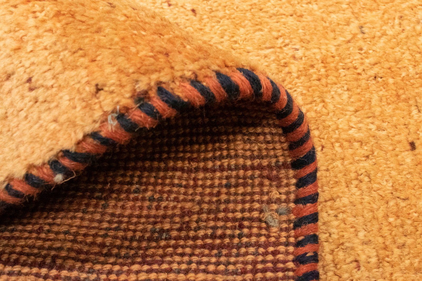 Wollteppich »Gabbeh Teppich handgeknüpft gold«, morgenland, rechteckig, Höhe 18 mm, handgeknüpft-kaufen