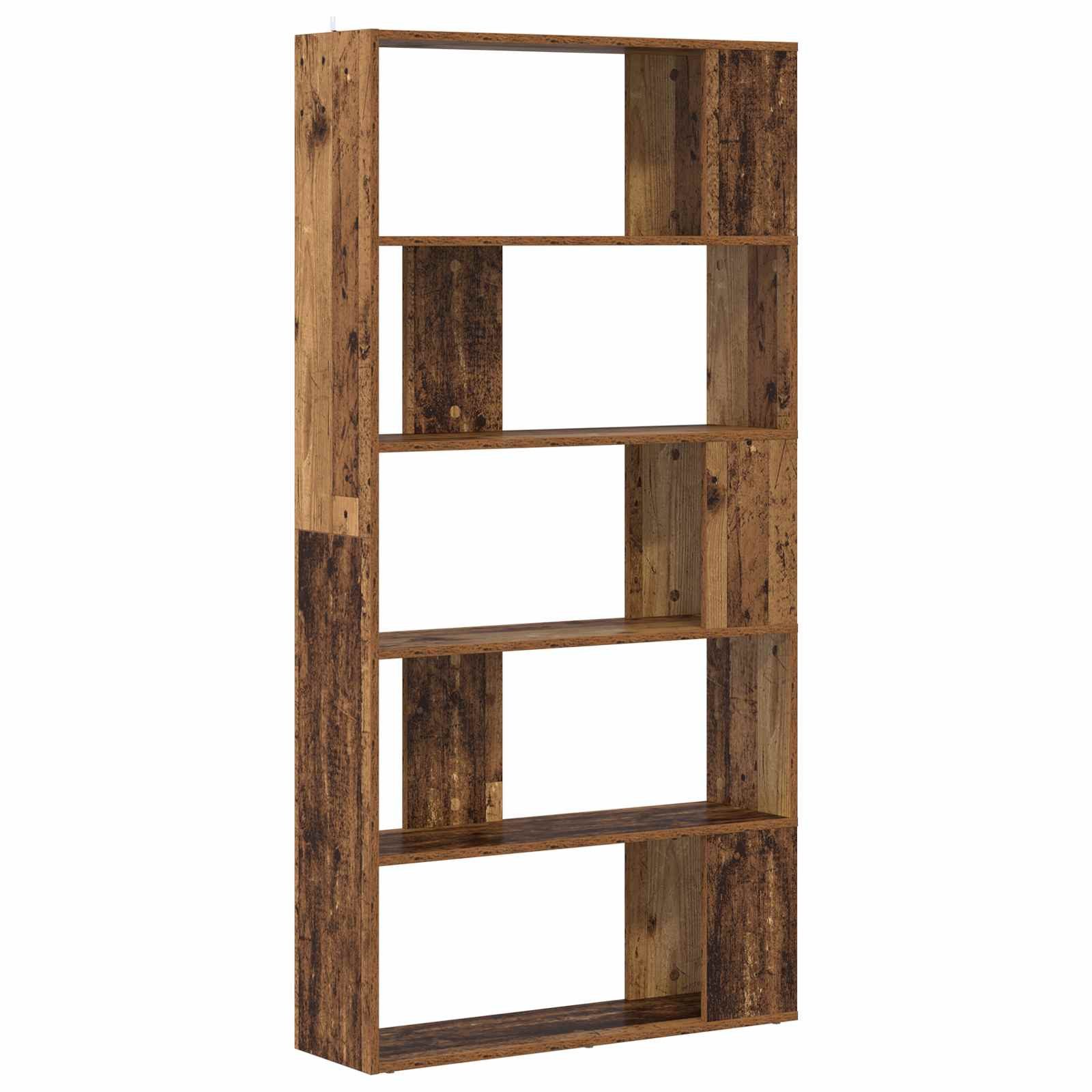 vidaXL Bücherregal Bücherregal 80 x 24 x 159 cm Holzwerkstoff Altholz, 1-tlg.