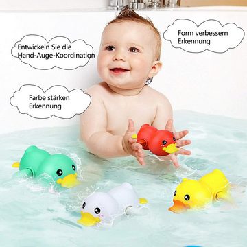 SOTOR Badespielzeug Badespielzeug Badewannenspielzeug Wasserspielze Ente für Baby,Badewan (1-tlg), Spielzeug Kinder Aufziehspielzeug Schwimmbad Pool